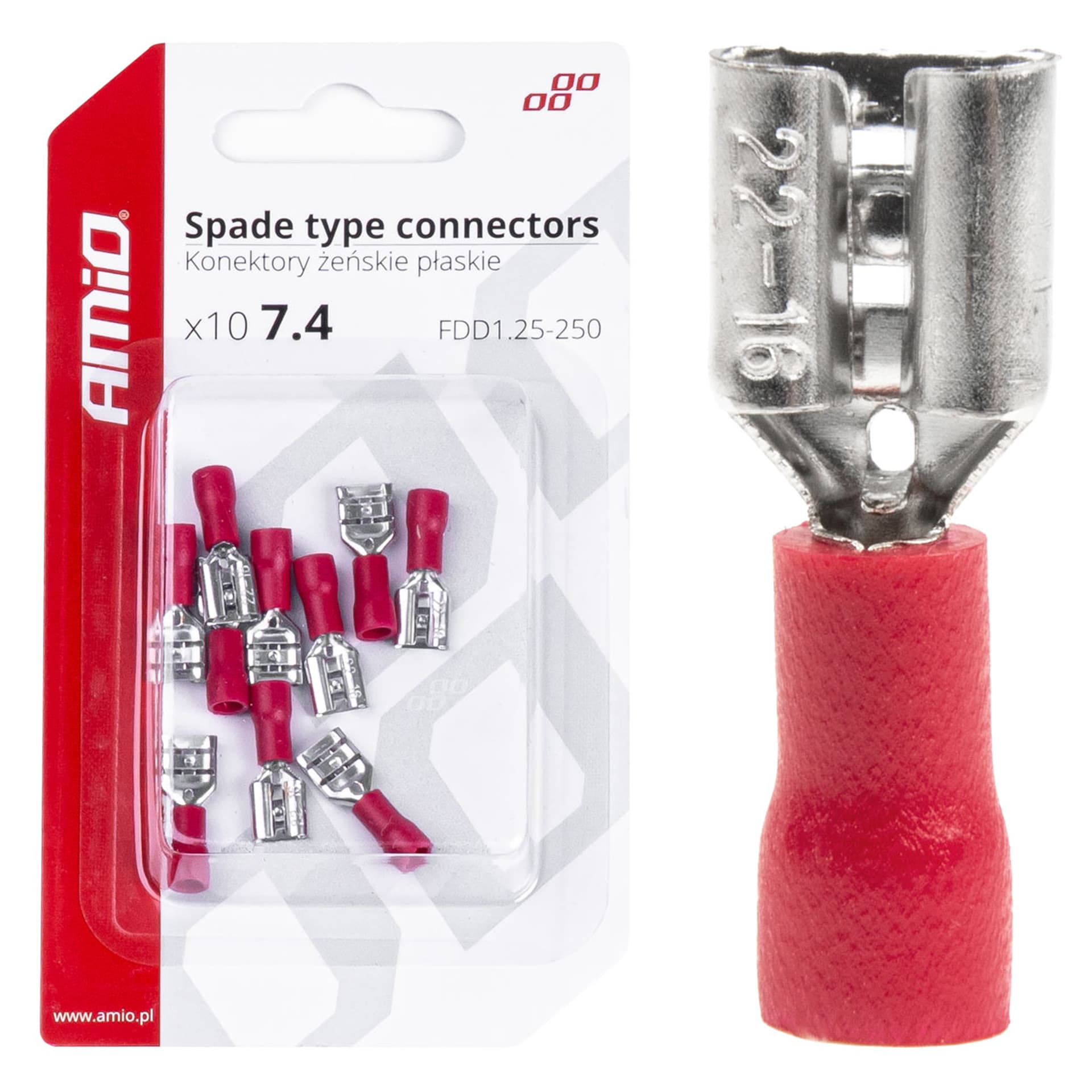 

Konektory izolowane żeńskie płaskie 7.4mm 0.5-1.5mm2 10a 10szt