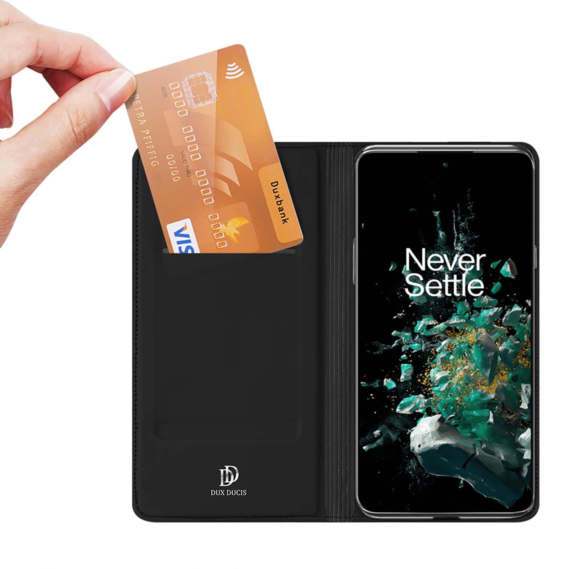 

Dux Ducis Skin Pro etui OnePlus 10T / OnePlus Ace Pro pokrowiec z klapką portfel na kartę podstawka czarne
