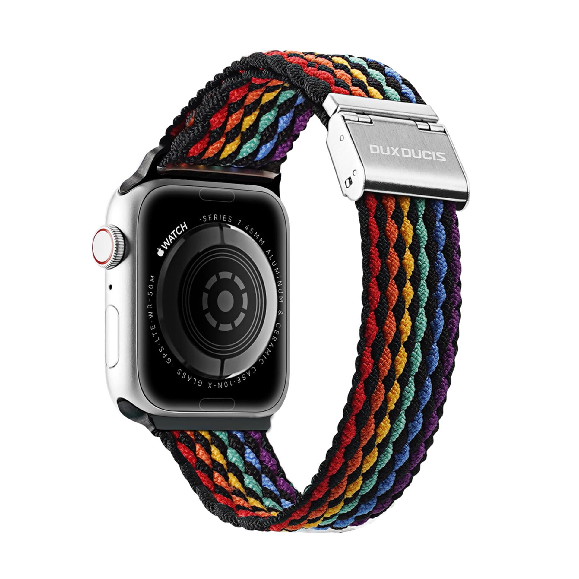 

Dux Ducis Strap (Mixture II Version) pasek Apple Watch SE, 8, 7, 6, 5, 4, 3, 2, 1 (41, 40, 38 mm) pleciona opaska bransoleta dark stripes, 41/40/38 mm) pleciona opaska bransoleta dark stripe