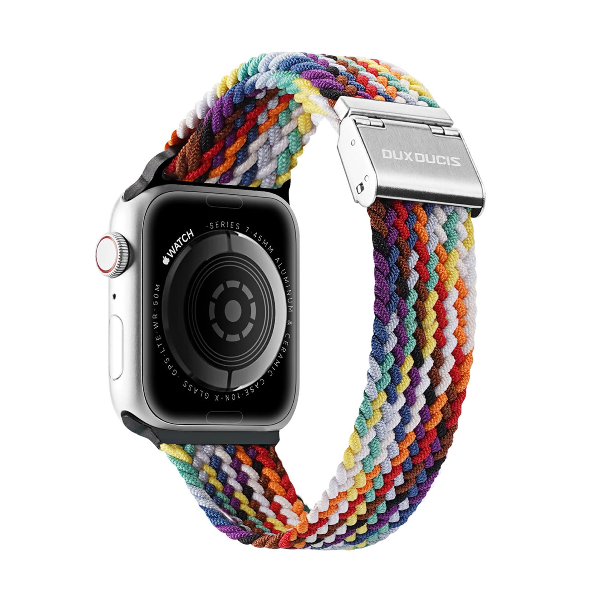 

Dux Ducis Strap (Mixture II Version) pasek Apple Watch Ultra, SE, 8, 7, 6, 5, 4, 3, 2, 1 (49, 45, 44, 42 mm) pleciona opaska bransoleta tęczowy, 49/45/44/42 mm) pleciona opaska bransoleta tęczow