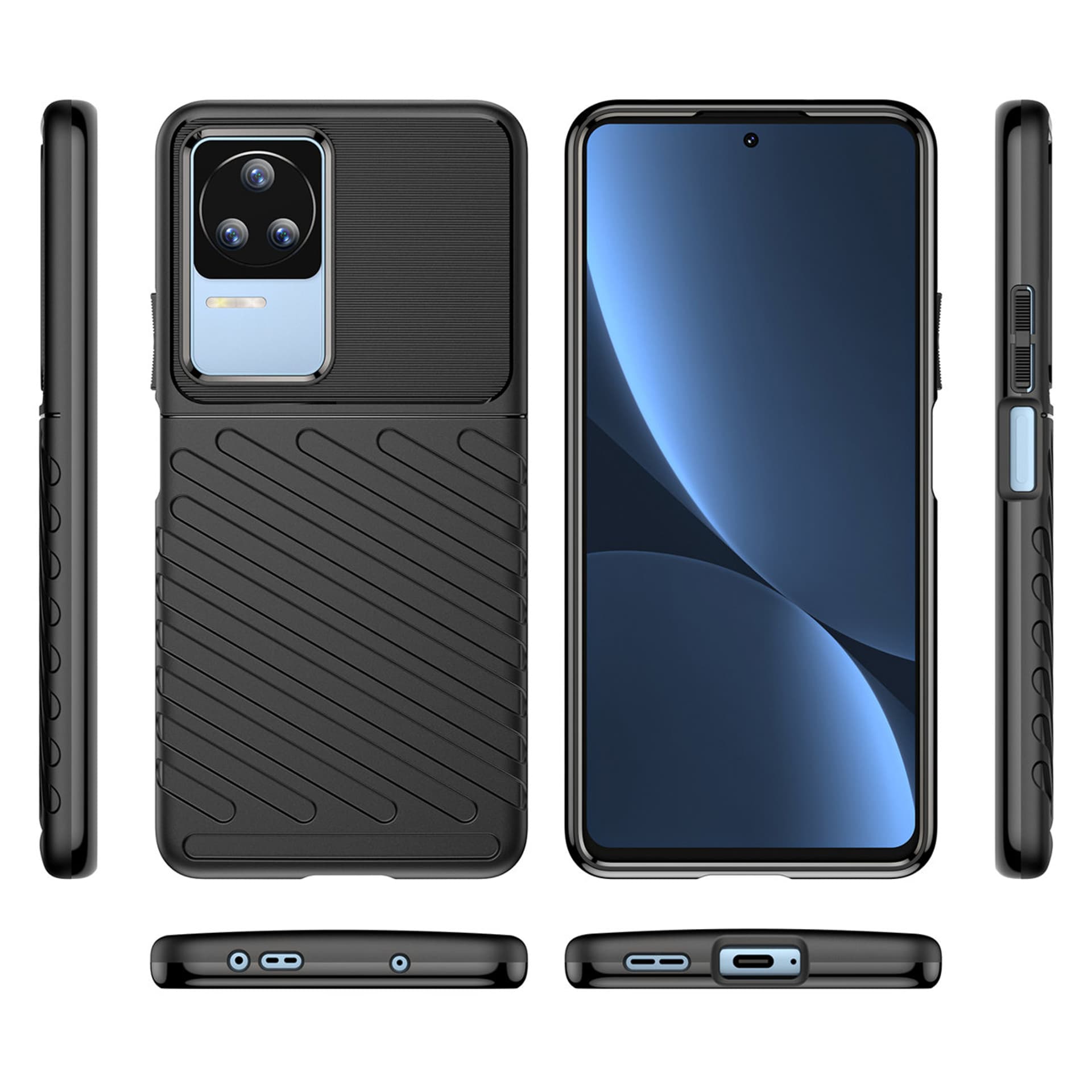 

Thunder Case etui Xiaomi Poco F4 5G silikonowy pancerny pokrowiec czarne