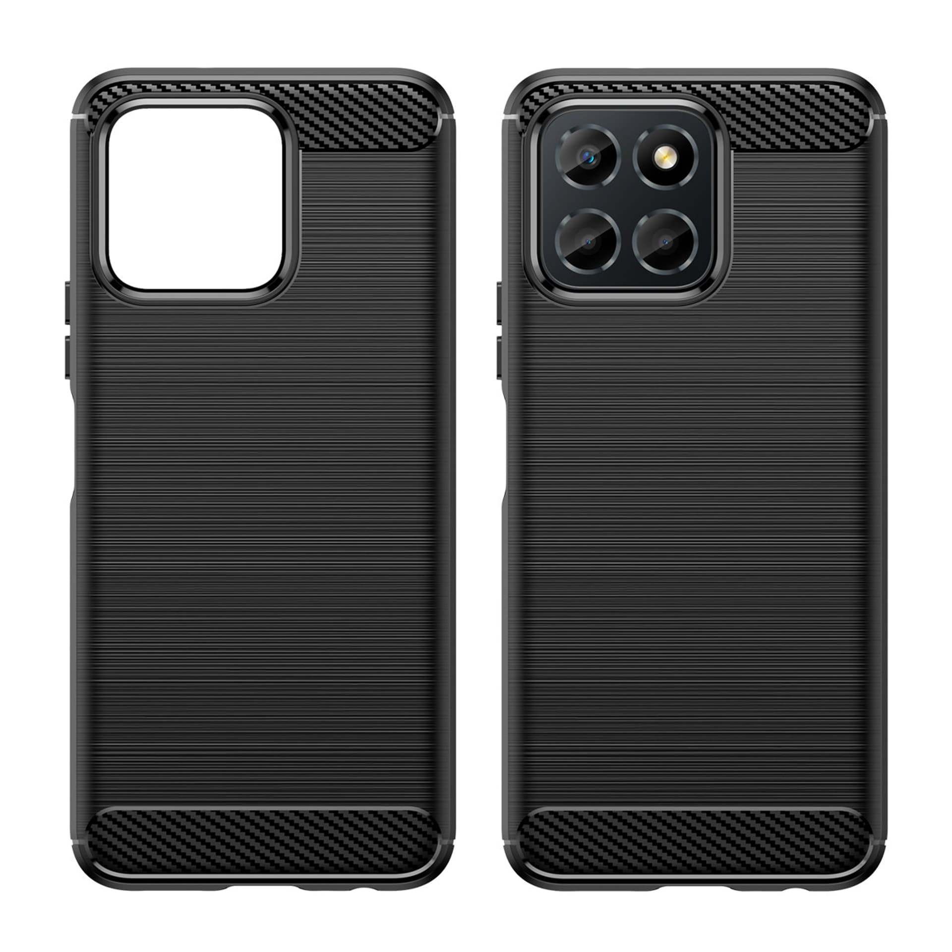 

Carbon Case etui Honor X8 elastyczny silikonowy karbonowy pokrowiec czarne