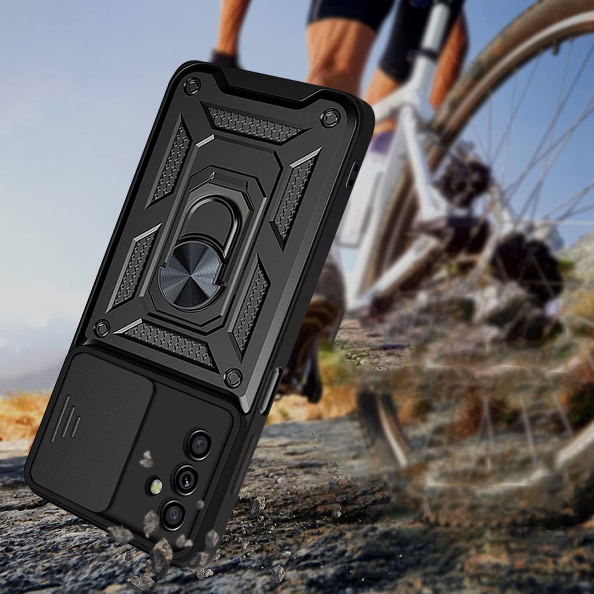 

Hybrid Armor Camshield etui Samsung Galaxy A13 5G pancerny pokrowiec z osłoną na aparat różowe
