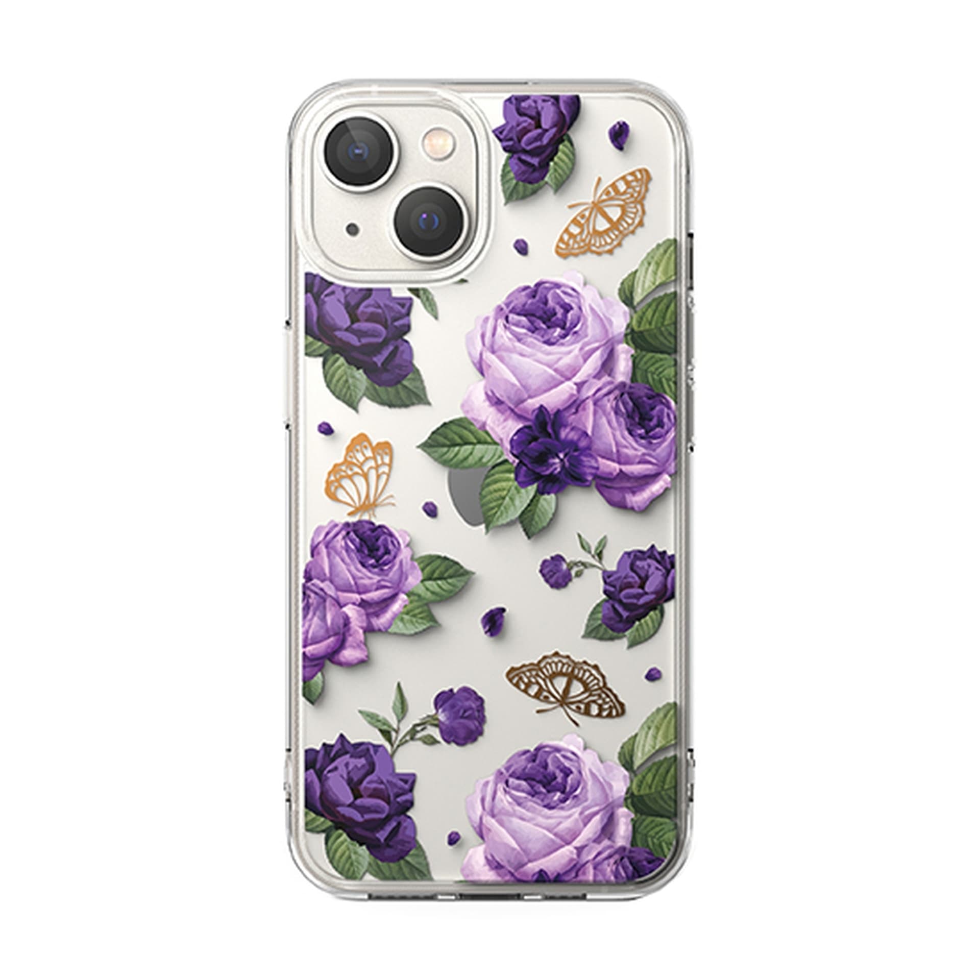 

Ringke Fusion Design pancerne etui pokrowiec z żelową ramką iPhone 14 Plus przezroczysty (Purple rose) (FD637E29)