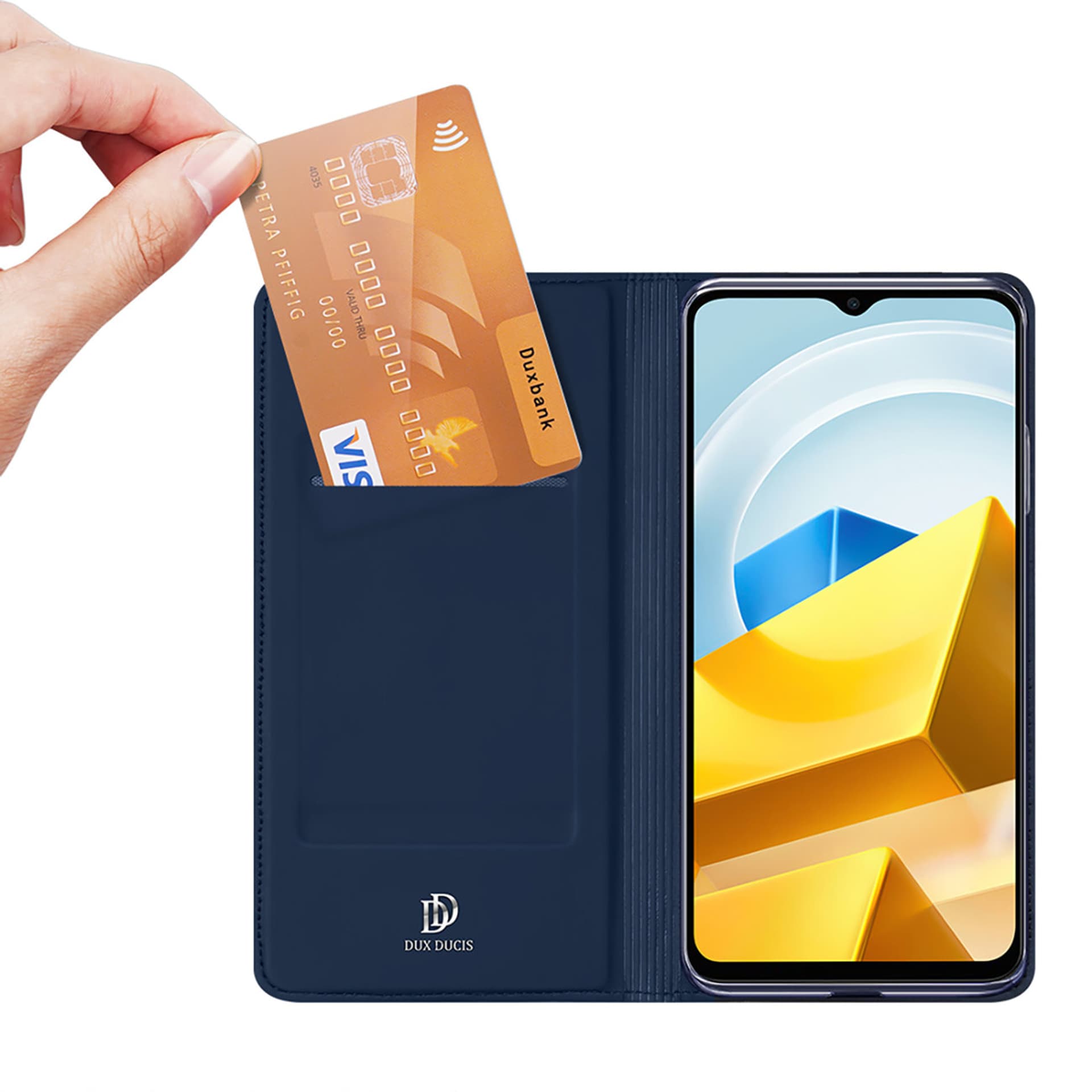 

Dux Ducis Skin Pro etui Xiaomi Poco M5 portfel kabura pokrowiec z klapką niebieski