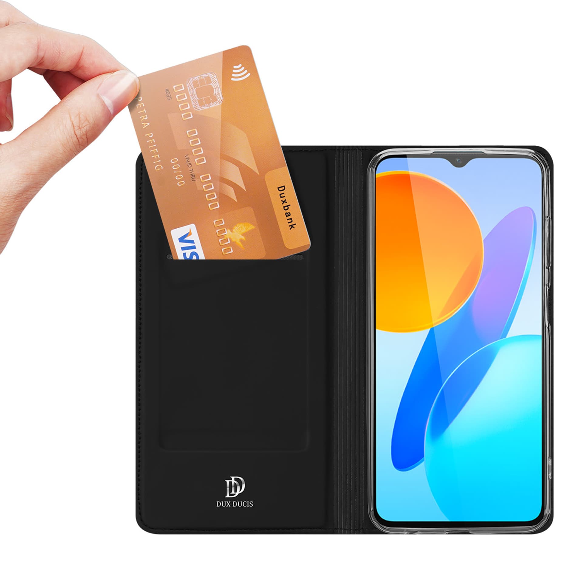 

Dux Ducis Skin Pro etui Honor X8 5G portfel kabura pokrowiec z klapką czarny