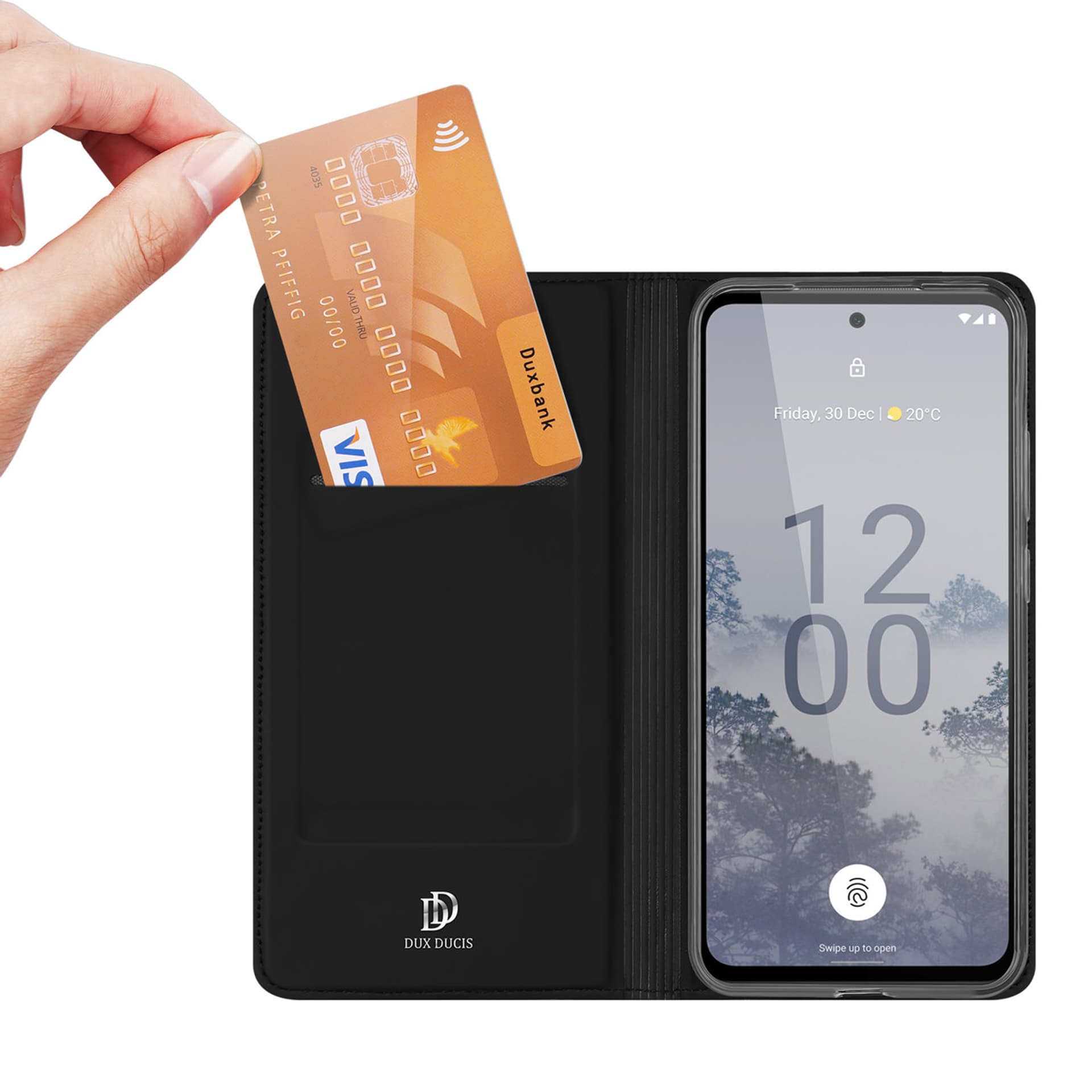 

Dux Ducis Skin Pro etui Nokia X30 pokrowiec z klapką portfel na kartę podstawka czarne