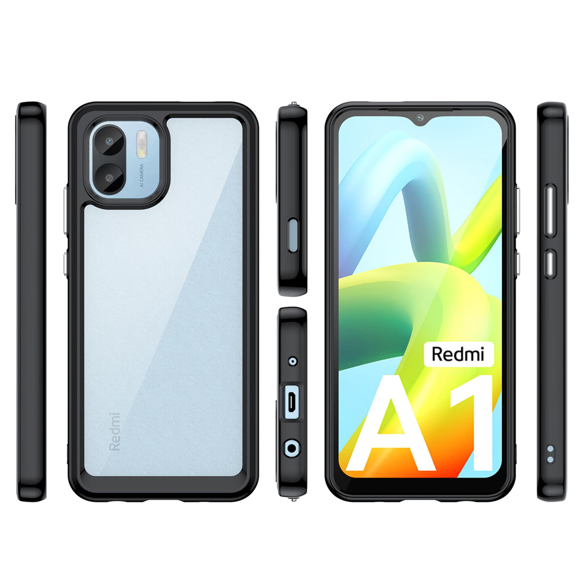 

Outer Space Case etui Xiaomi Redmi A1 pokrowiec z elastyczną ramką czarne