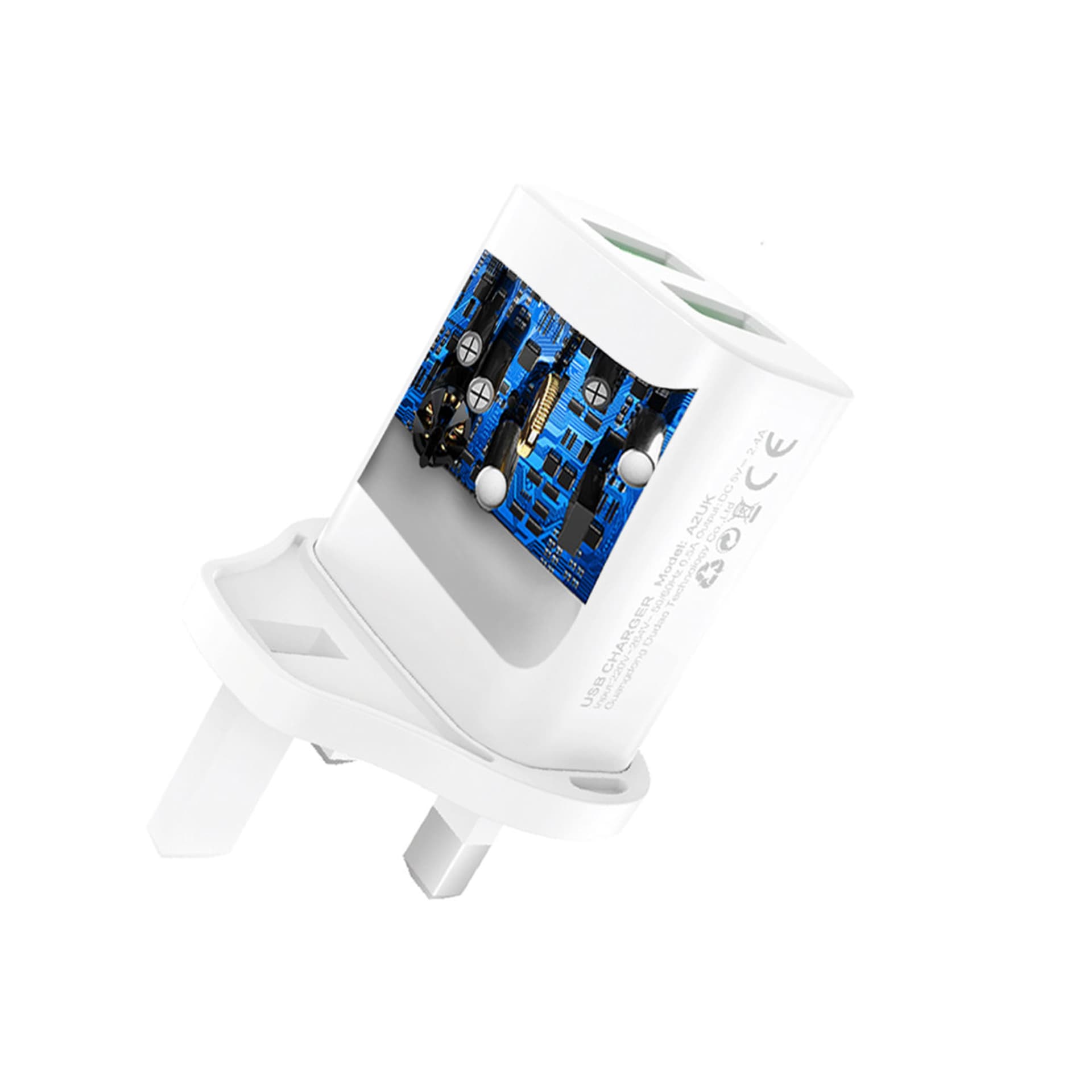 

Dudao ładowarka sieciowa wtyczka UK (Wielka Brytania) 2xUSB-A 2.4A biała + kabel USB-A - USB-C biały, Wielka brytania) 2xusb-a 2.4a biała + kabel usb-a - usb-c biał