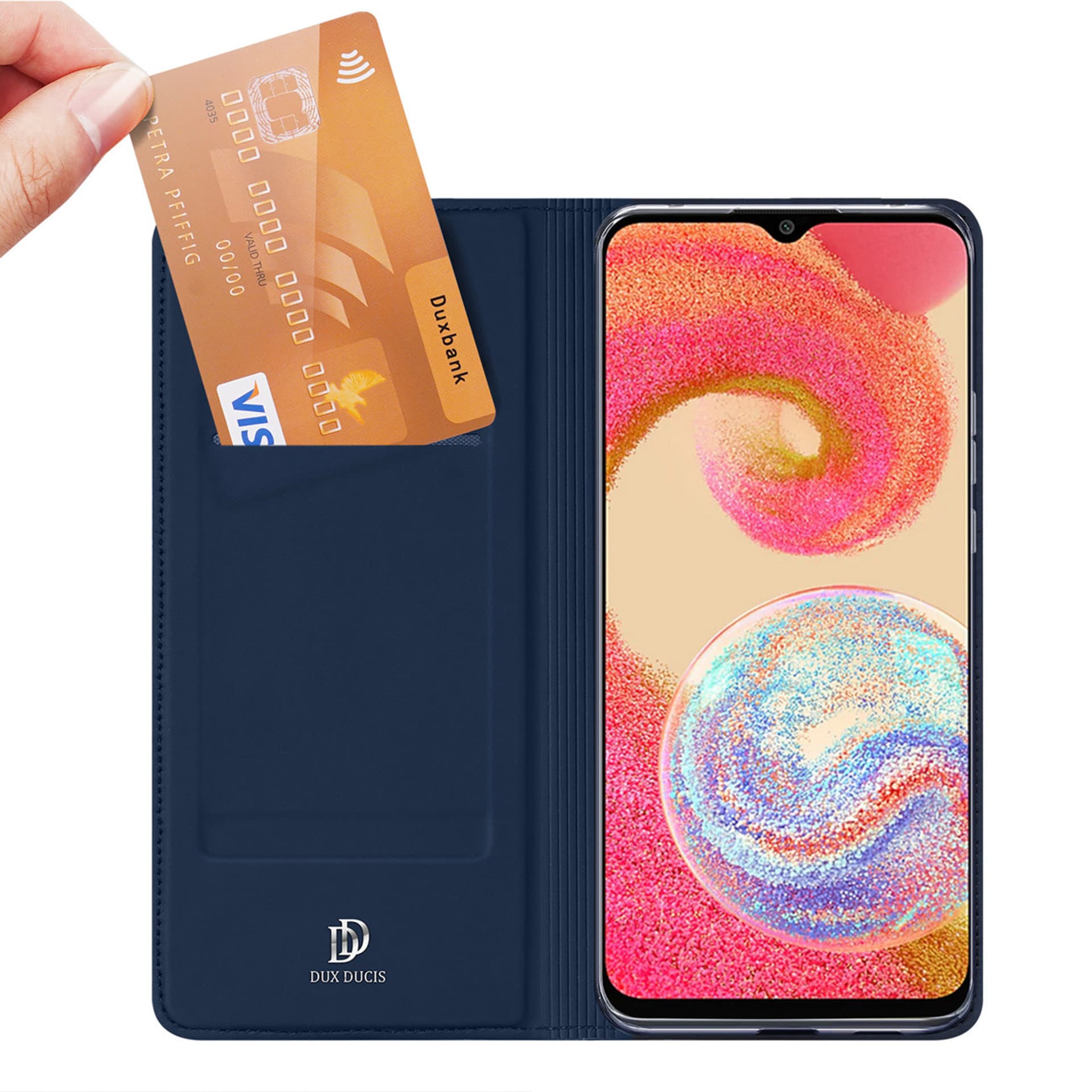 

Dux Ducis Skin Pro etui do Samsung Galaxy A04e pokrowiec z klapką portfel na kartę podstawka niebieskie