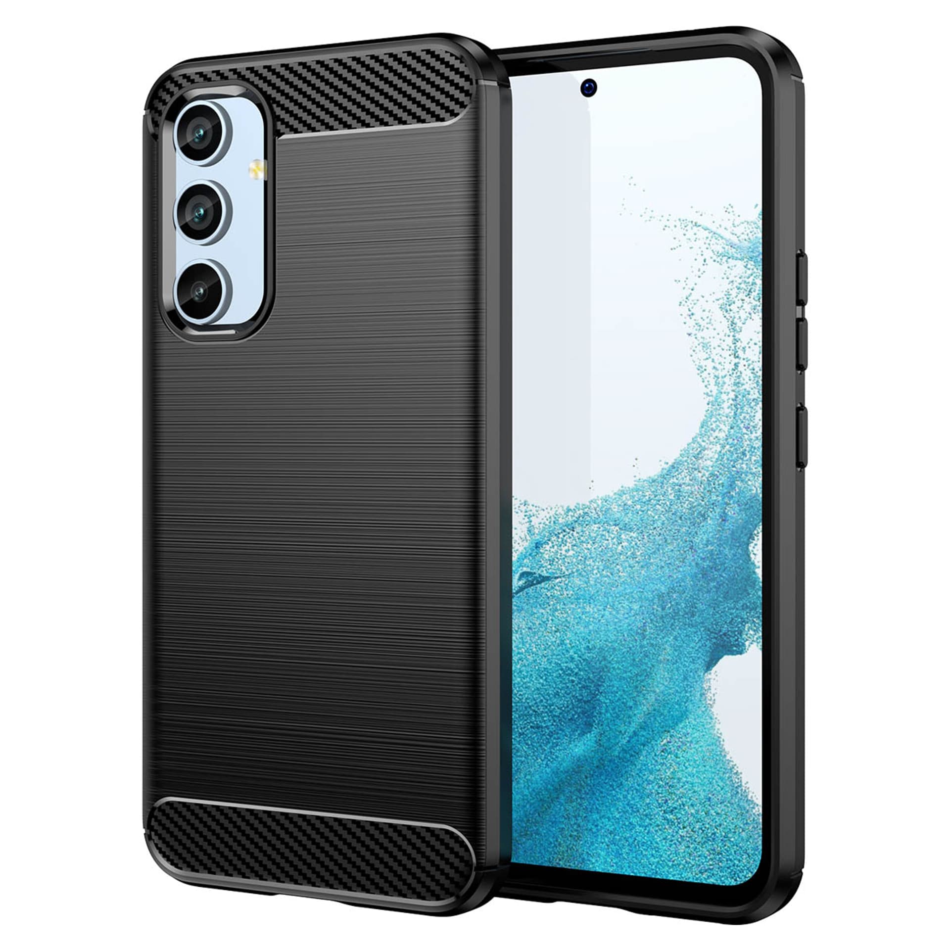 

Carbon Case etui do Samsung Galaxy A54 5G elastyczny silikonowy karbonowy pokrowiec czarne