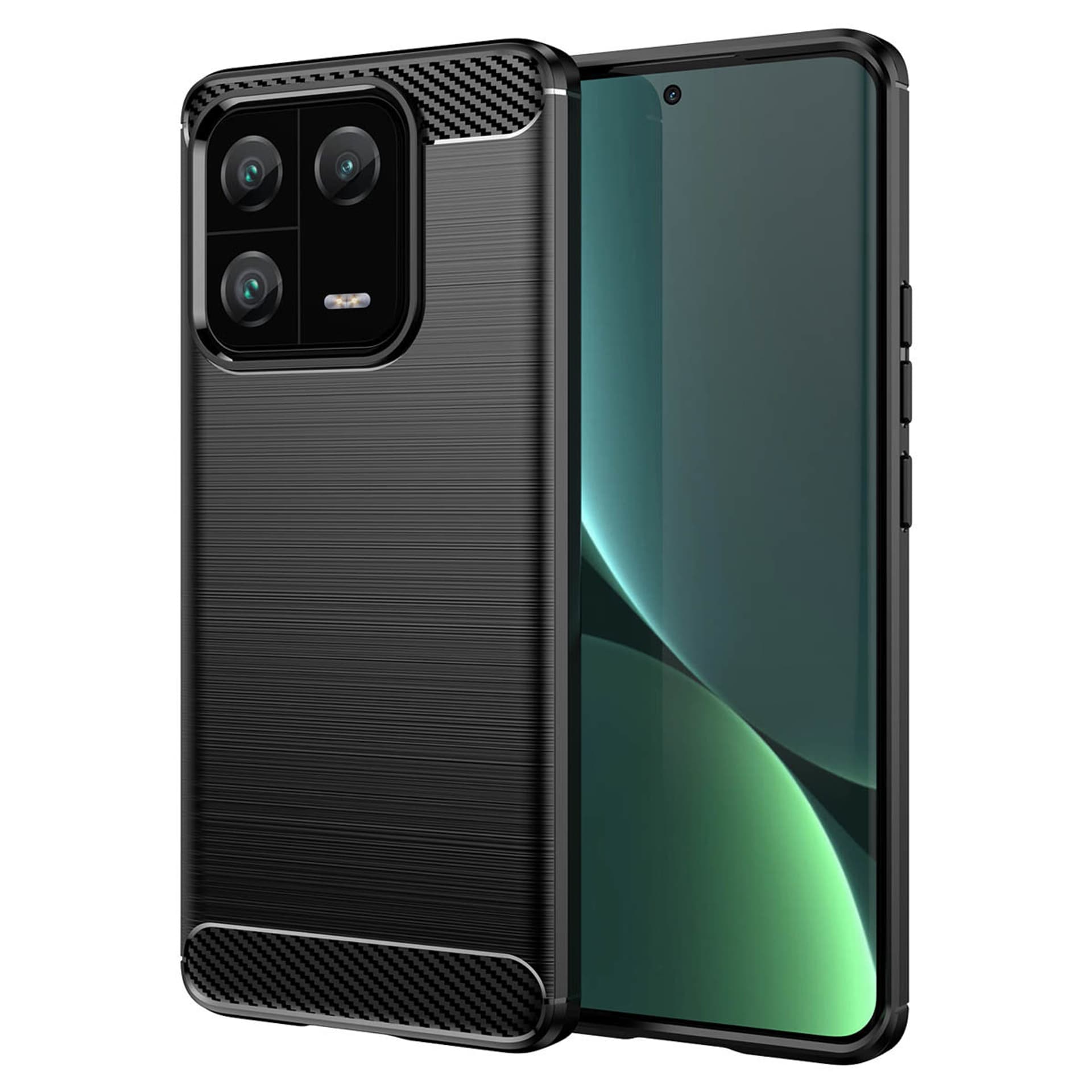 

Carbon Case etui do Xiaomi 13 Pro elastyczny silikonowy karbonowy pokrowiec czarne