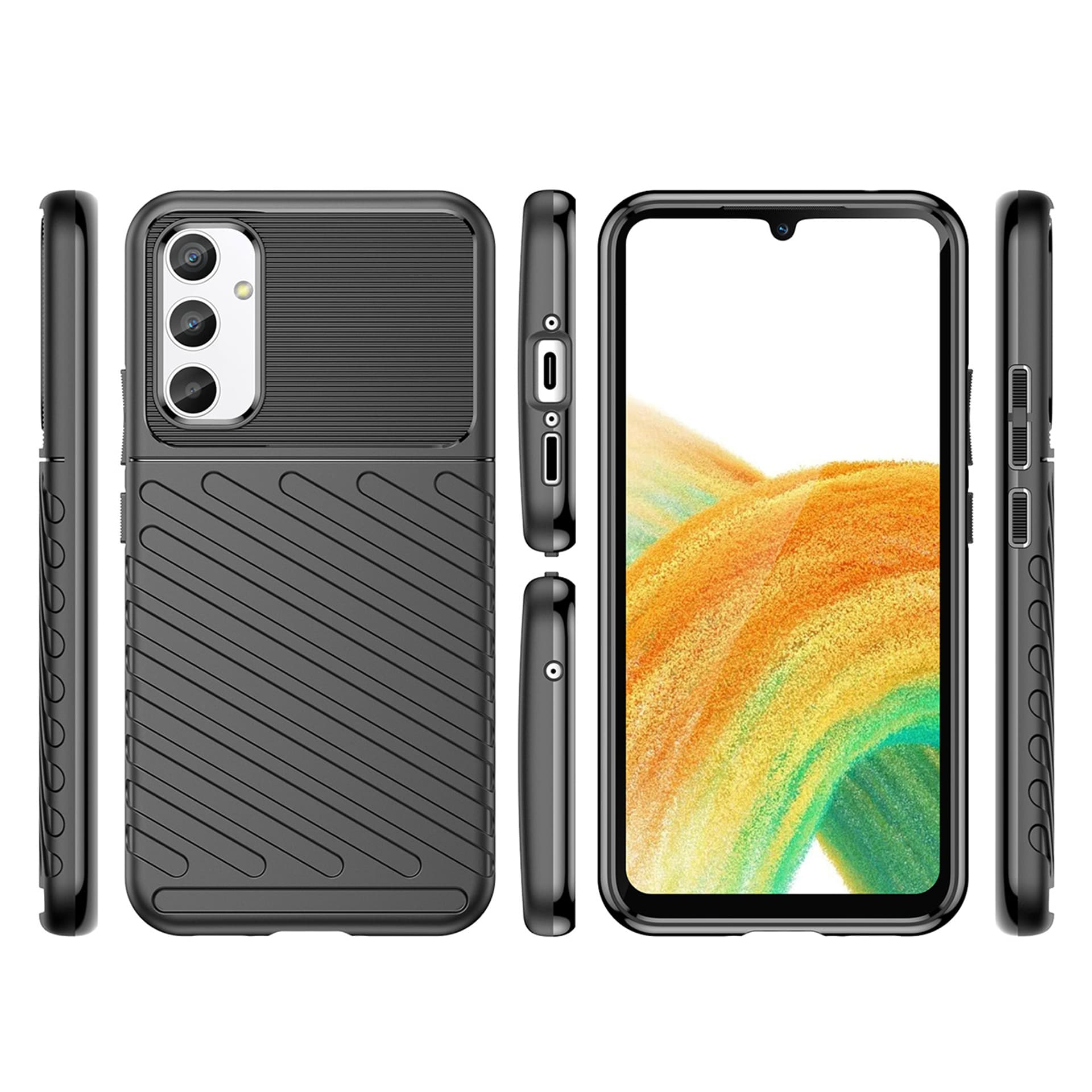 

Thunder Case etui do Samsung Galaxy A34 5G silikonowy pancerny pokrowiec niebieskie