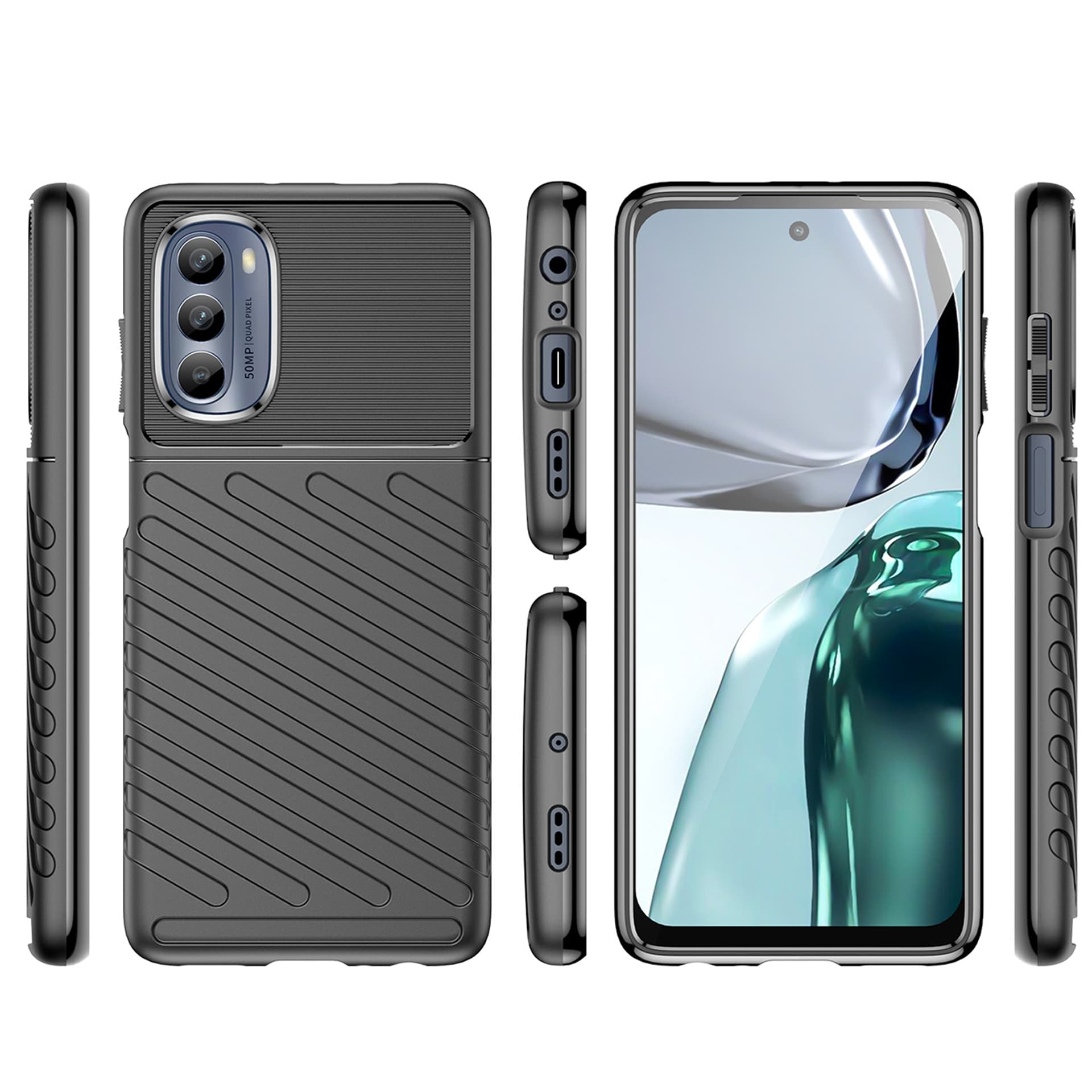 

Thunder Case etui do Motorola Moto G62 5G silikonowy pancerny pokrowiec czarne