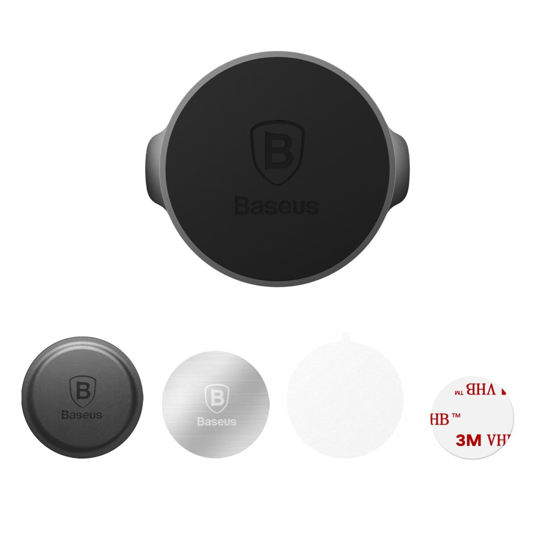 

Baseus Small Ears Series płaski magnetyczny uchwyt samochodowy na deskę rozdzielczą czarny (SUER-C01)