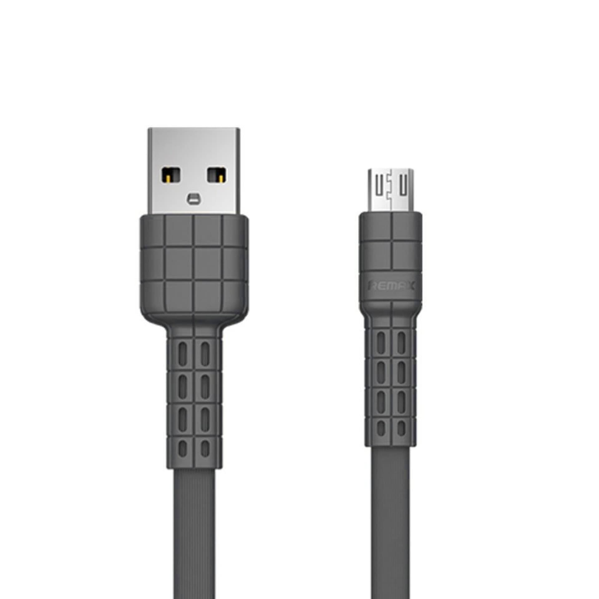 

Remax Armor Series płaski kabel przewód USB / micro USB 5V 2.4A czarny (RC-116m)