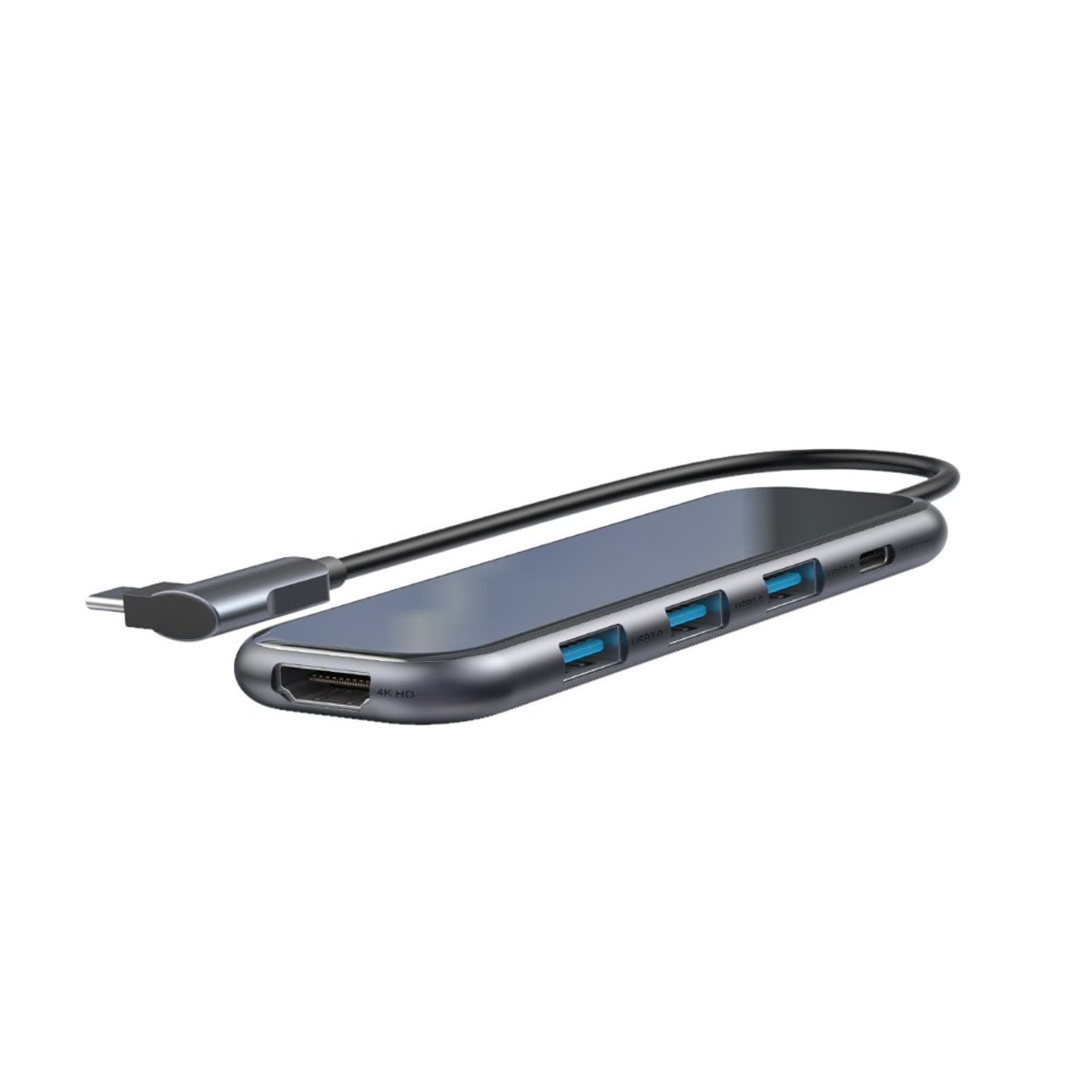 

Baseus adapter przejściówka HUB USB Typ C na 3x USB 3.0 / HDMI 4K / USB Typ C PD do MacBook / PC szary (CAHUB-BZ0G)