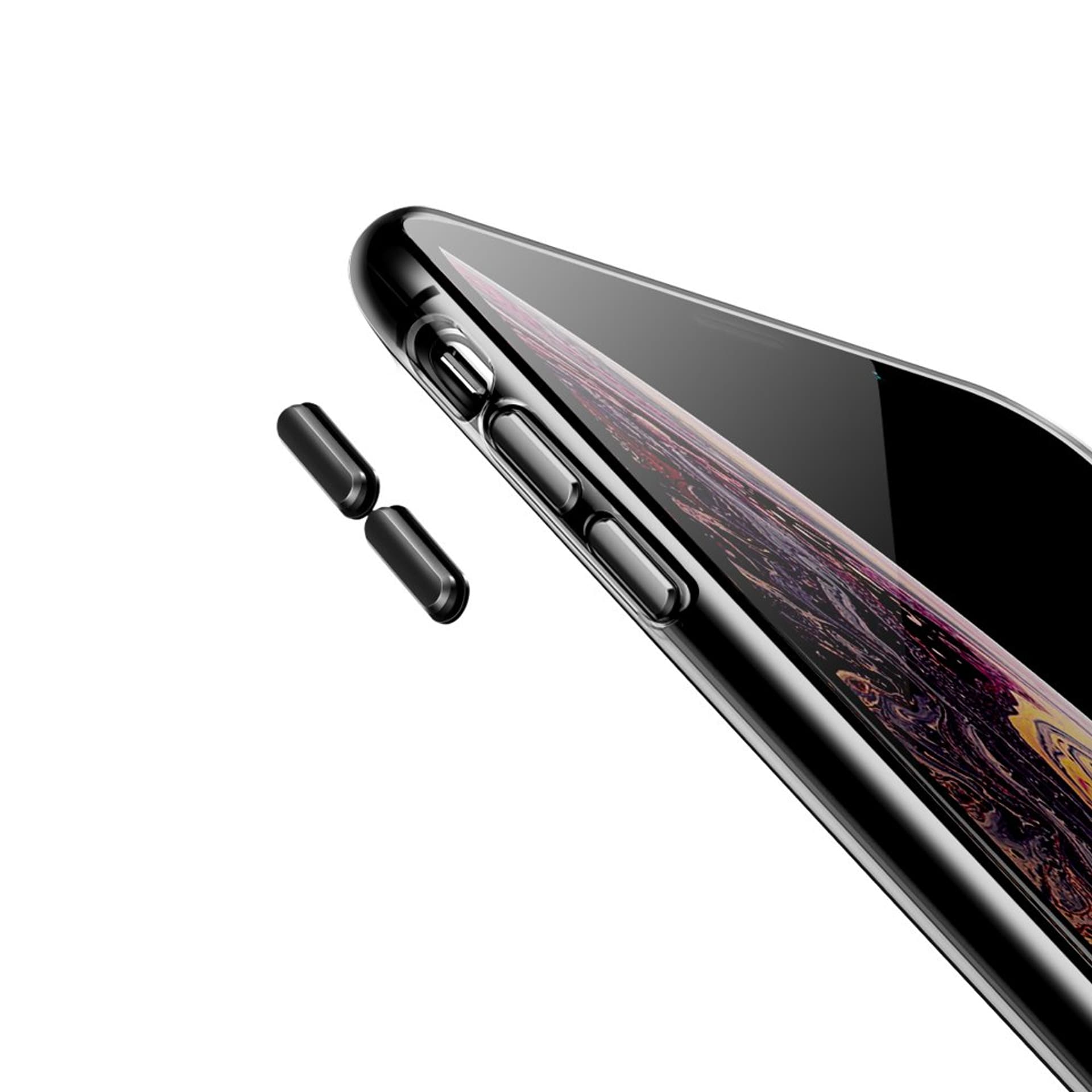 

Baseus Transparent Key usztywnione etui z żelową ramką iPhone XS Max czarny (WIAPIPH65-QA01)