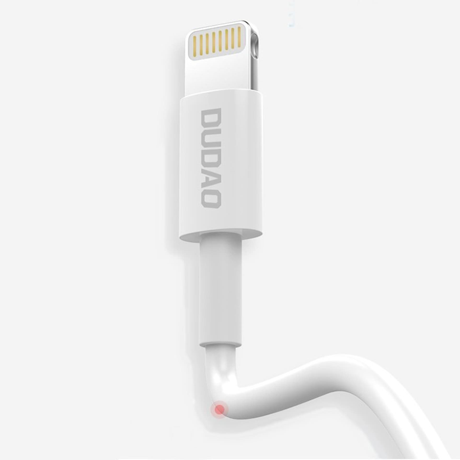 

Dudao przewód kabel USB / Lightning 3A 1m biały (L1L white)