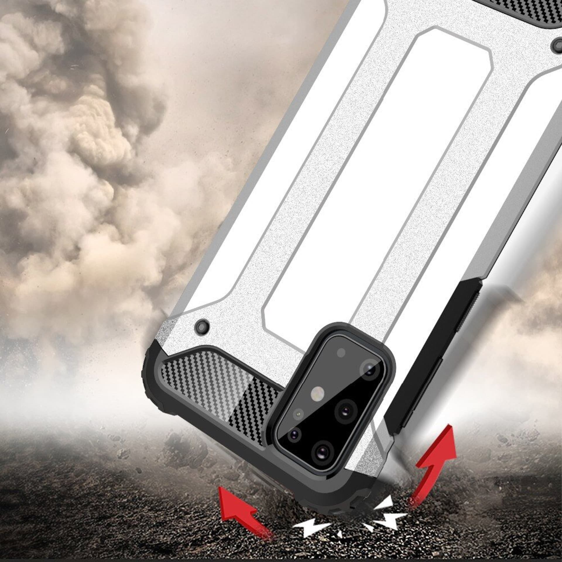 

Hybrid Armor pancerne hybrydowe etui pokrowiec Samsung Galaxy S20 Ultra czarny