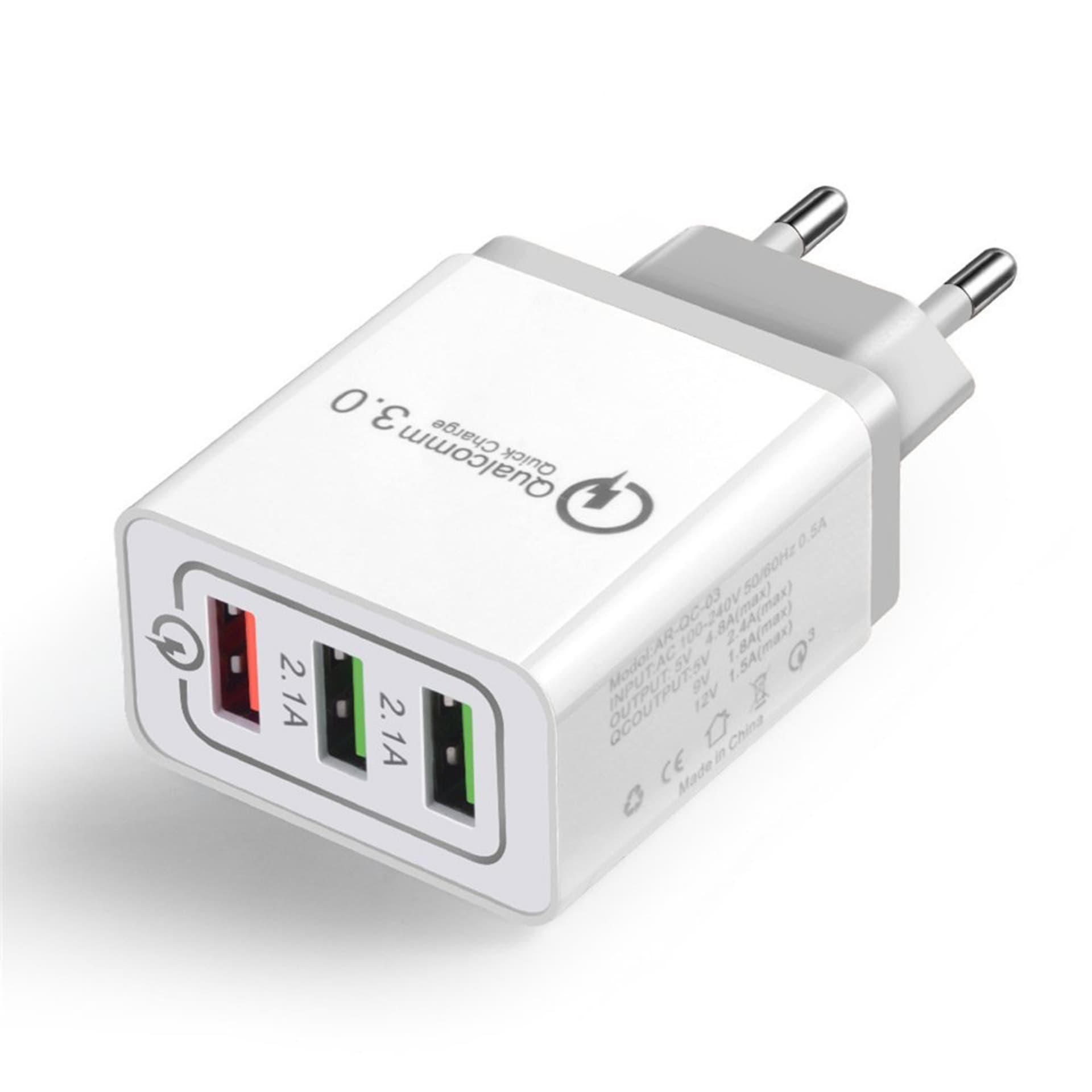 

Wozinsky szybka ładowarka sieciowa Quick Charge QC 3.0 3x USB 30W biały (WWC-01)