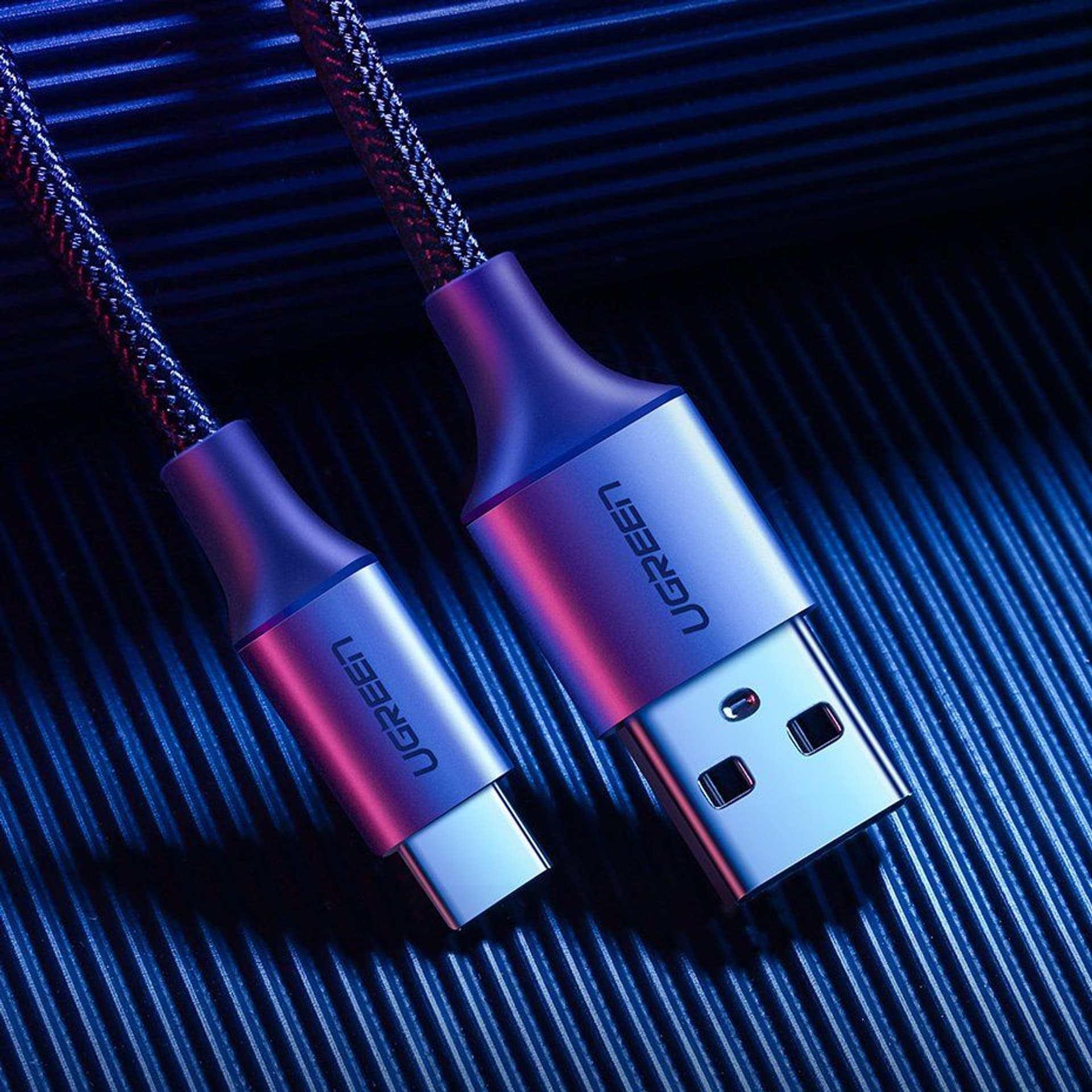 

Ugreen kabel przewód USB - USB Typ C Quick Charge 3.0 3A 1m szary (60126)