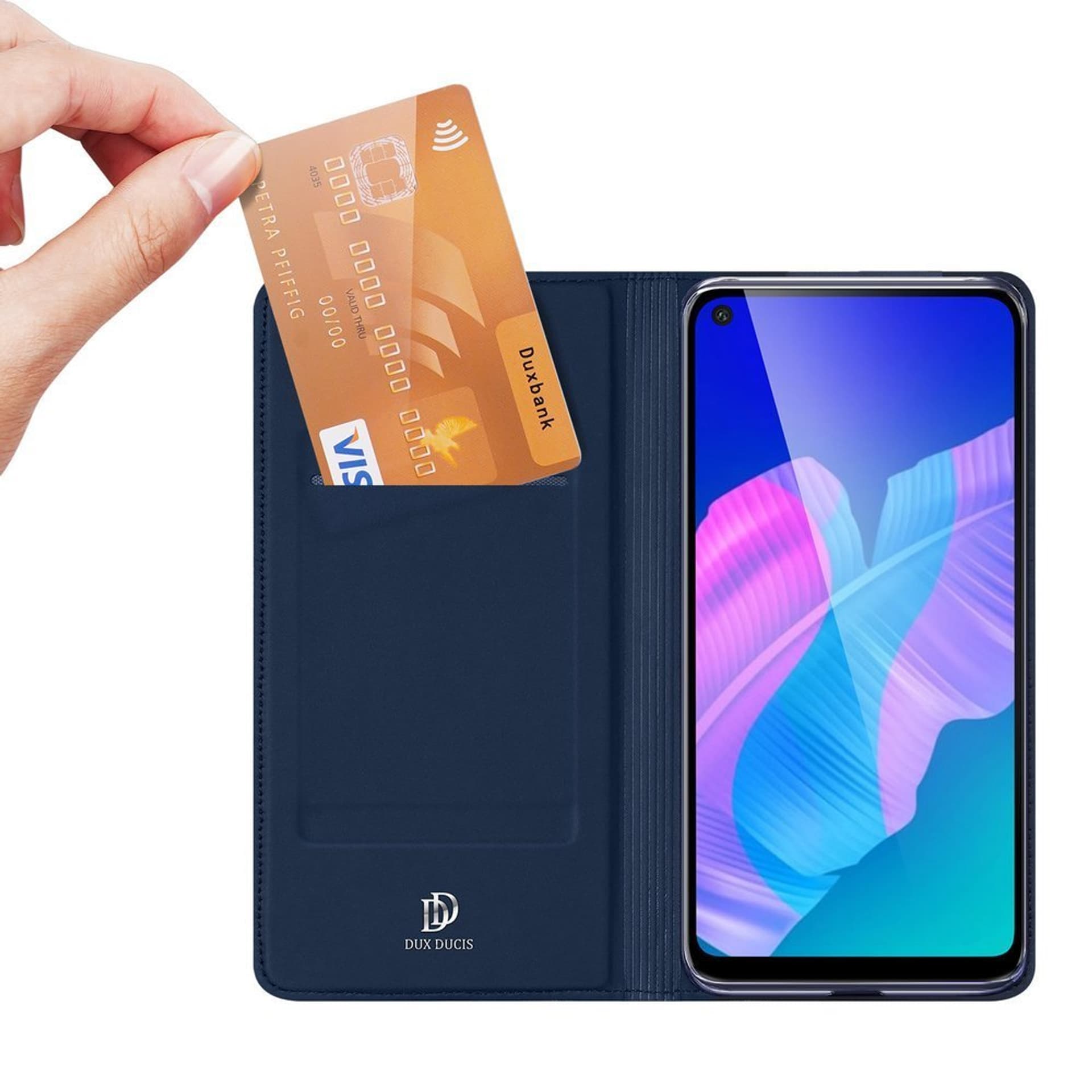 

DUX DUCIS Skin Pro kabura etui pokrowiec z klapką Huawei P40 Lite E niebieski