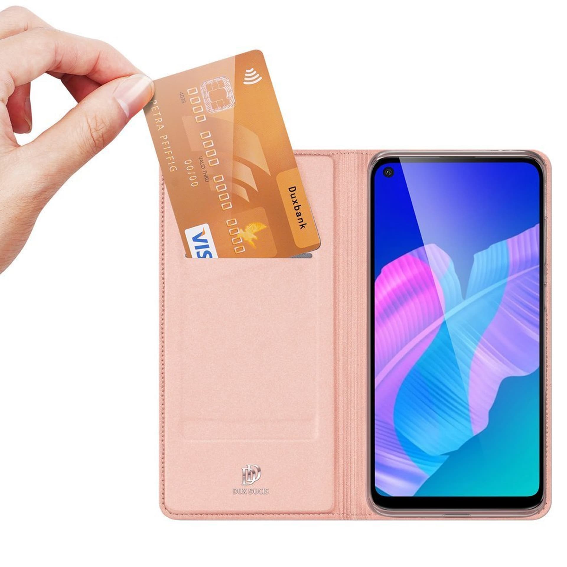 

DUX DUCIS Skin Pro kabura etui pokrowiec z klapką Huawei P40 Lite E różowy