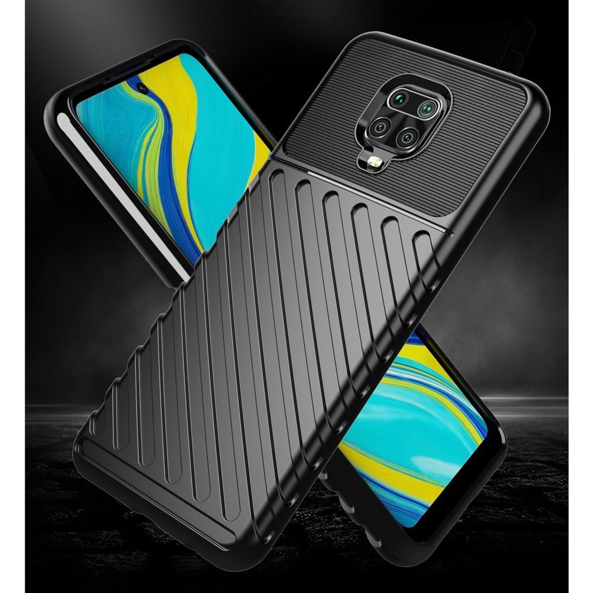 

Thunder Case elastyczne pancerne etui pokrowiec Xiaomi Redmi Note 9 Pro / Redmi Note 9S niebieski