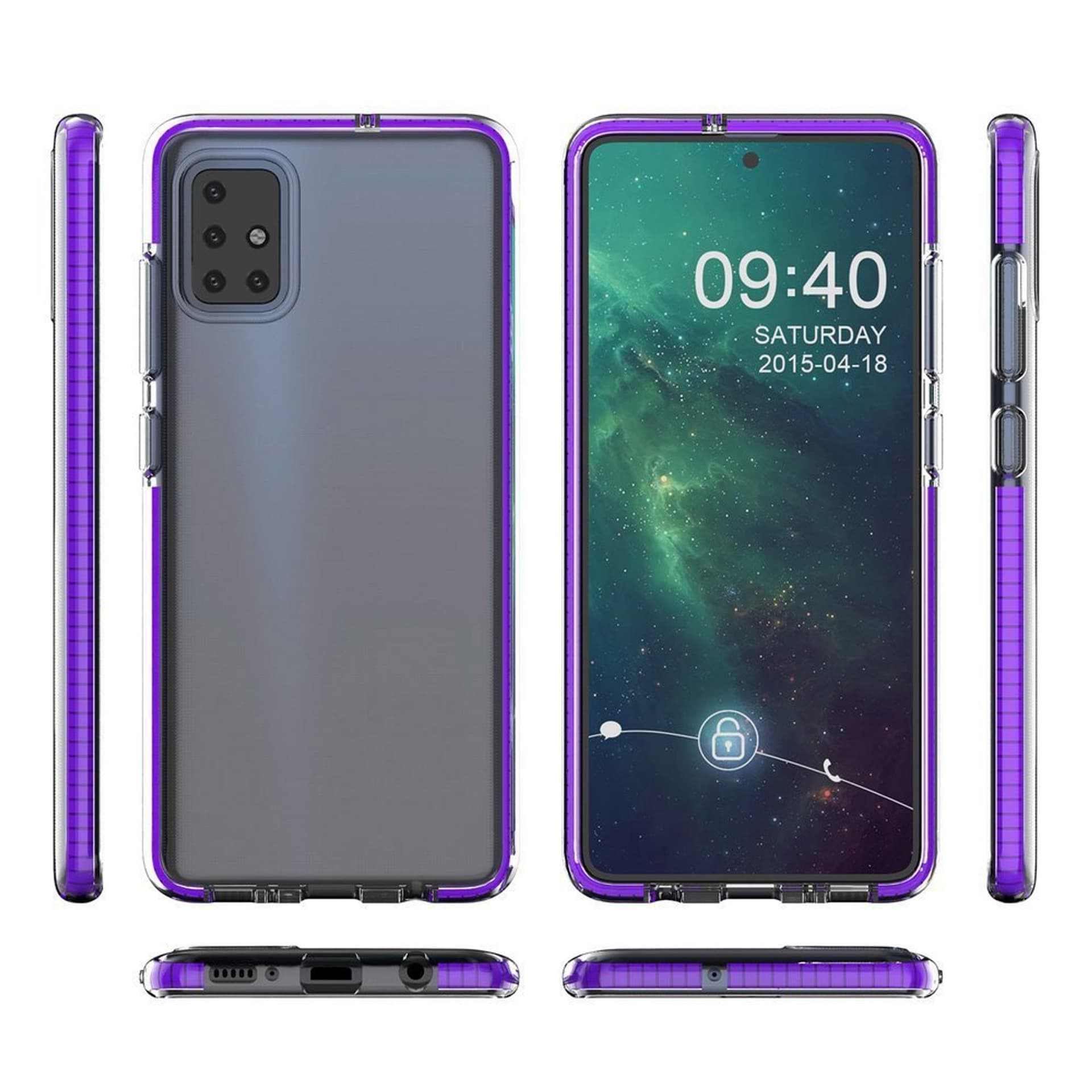 

Spring Case pokrowiec żelowe etui z kolorową ramką do Xiaomi Redmi Note 9 Pro / Redmi Note 9S niebieski