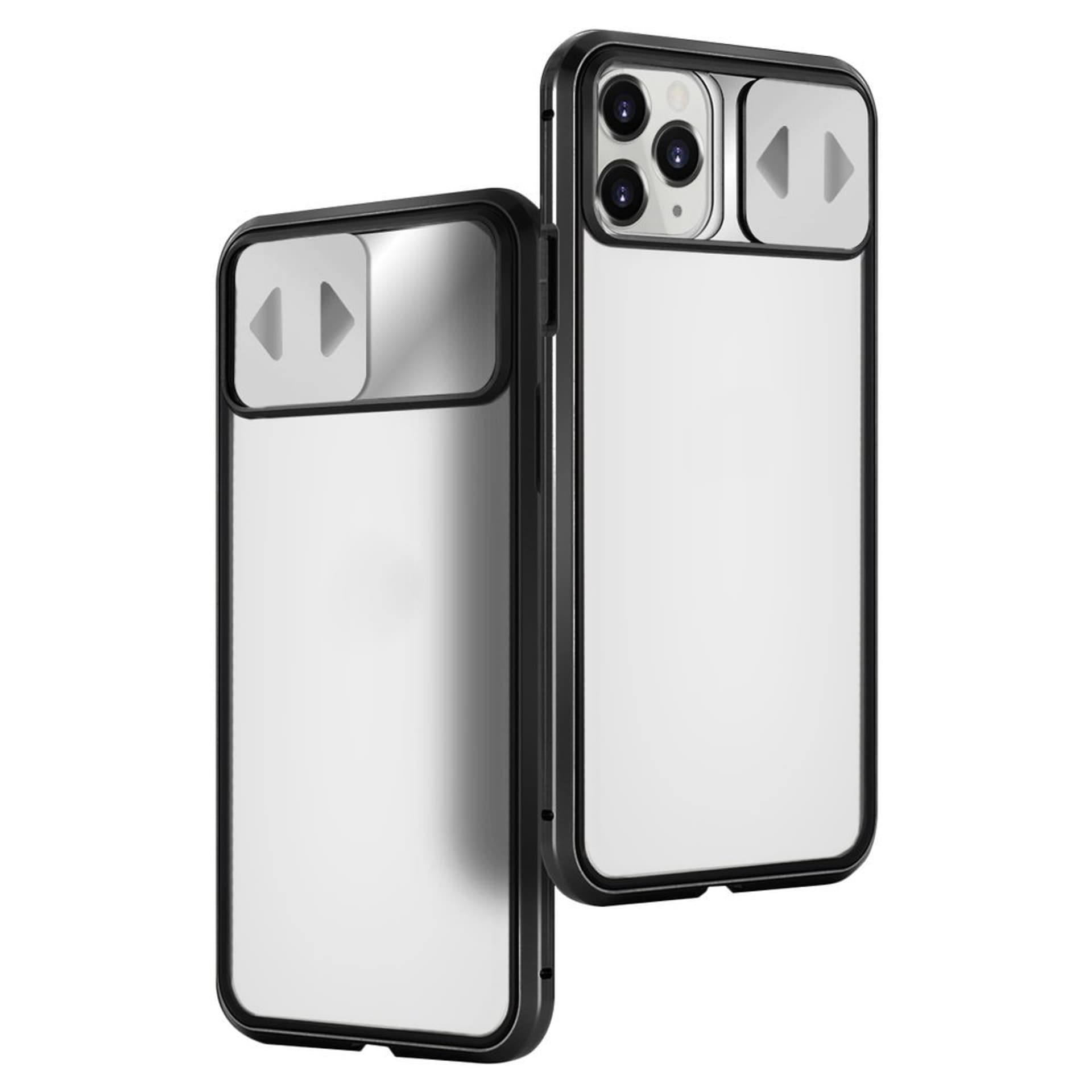 

Wozinsky Magnetic Cam Slider Case magnetyczne etui 360 na cały telefon szkło na ekran osłona na aparat Huawei P40 czarny