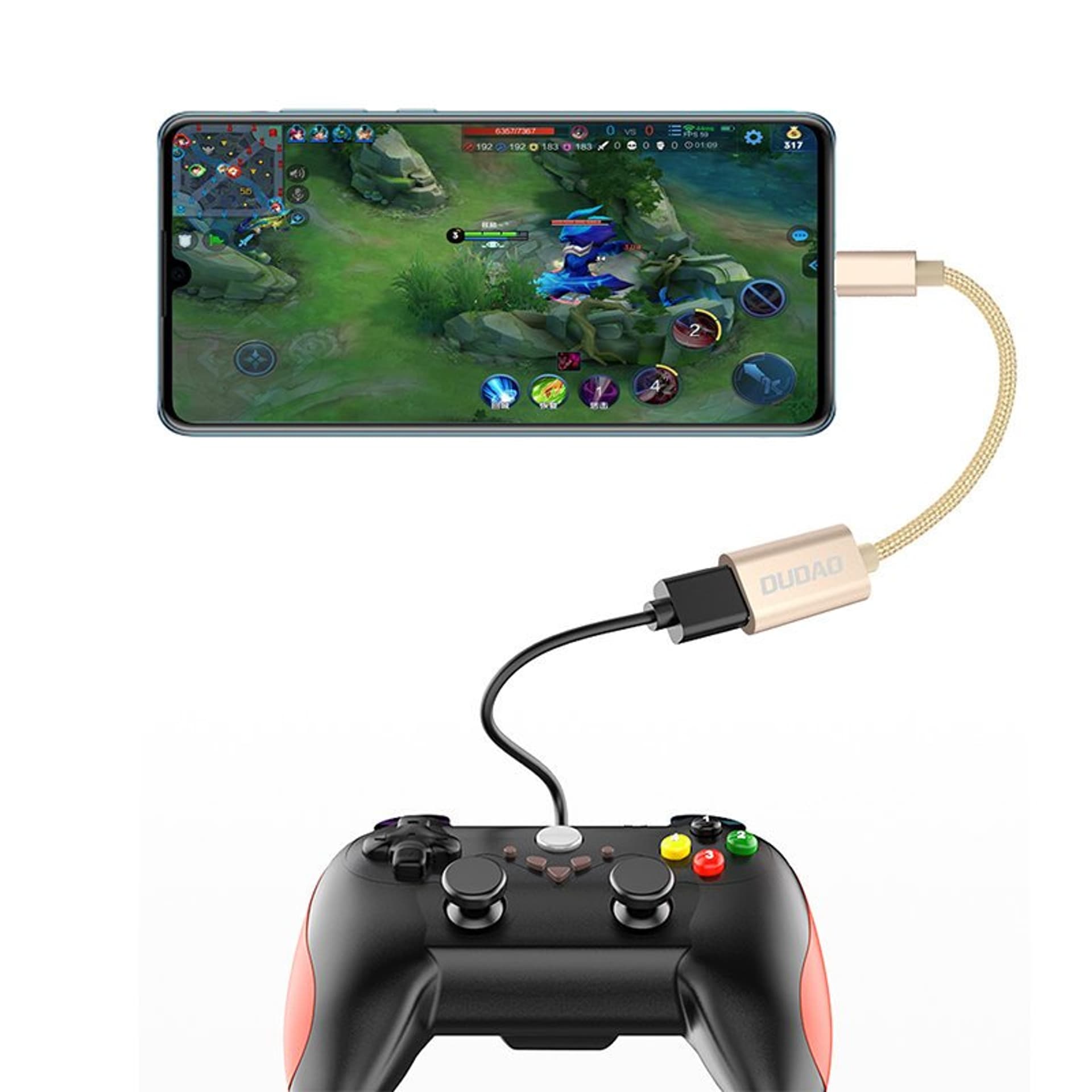 

Dudao adapter przejściówka kabel OTG z USB 2.0 na micro USB szary (L15M)