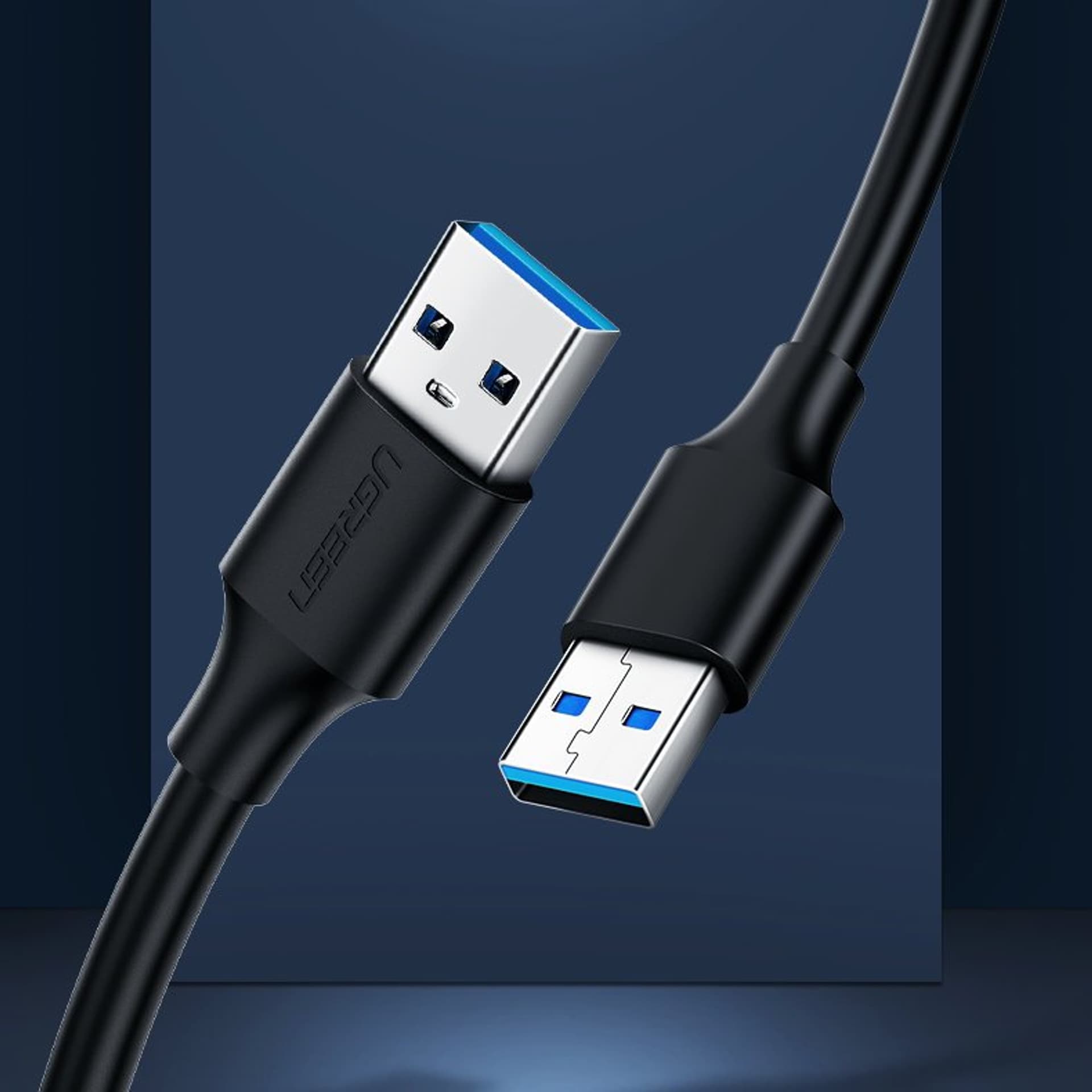 

Ugreen kabel przewód USB 2.0 (męski) - USB 2.0 (męski) 2 m czarny (US128 10311)