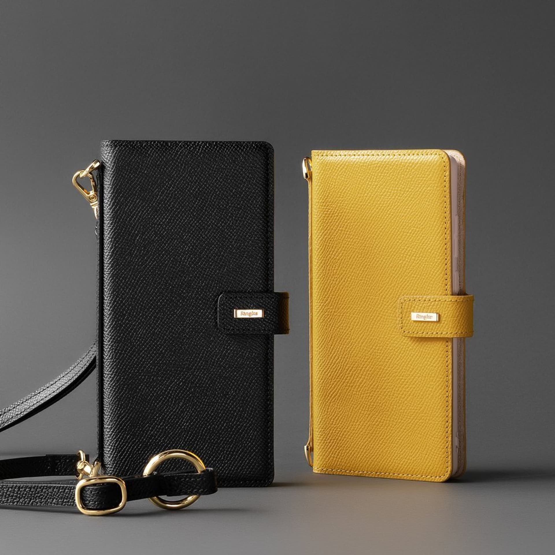 

Ringke Folio Signature skórzane etui z klapką i paskiem na ramię do Samsung Galaxy Note 20 czarny (FS79R55)
