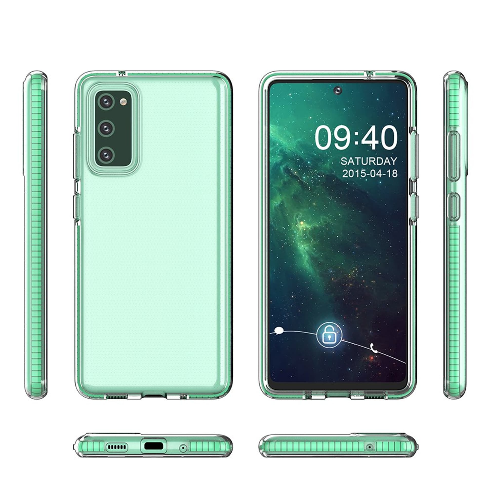 

Spring Case pokrowiec żelowe etui z kolorową ramką do Samsung Galaxy S20 FE 5G czarny