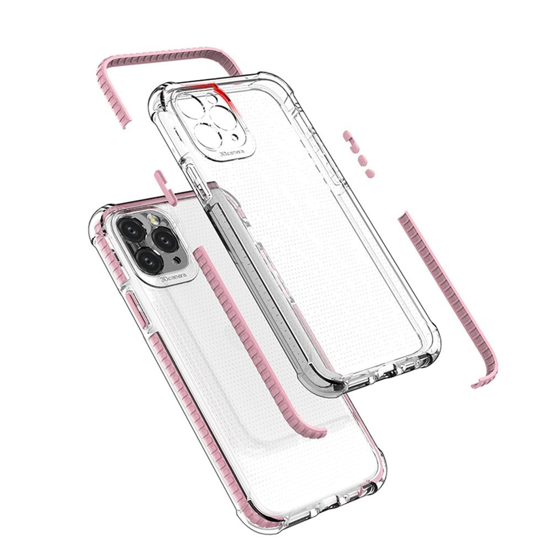

Spring Armor żelowy elastyczny pancerny pokrowiec z kolorową ramką do iPhone 11 Pro niebieski