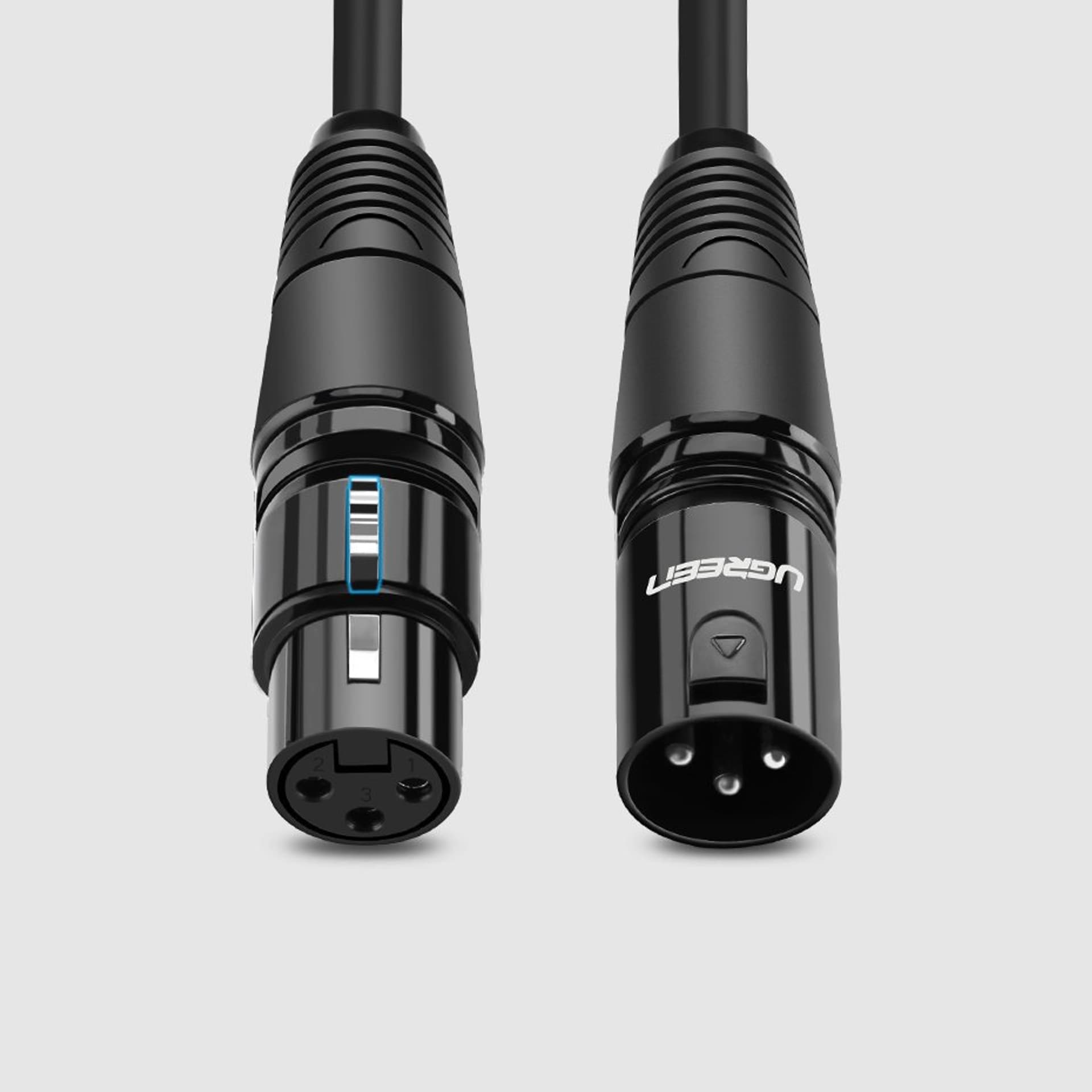 

Ugreen przedłużacz kabel audio przewód mikrofonowy do mikrofonu XLR (żeński) - XLR (męski) 5 m (AV130)