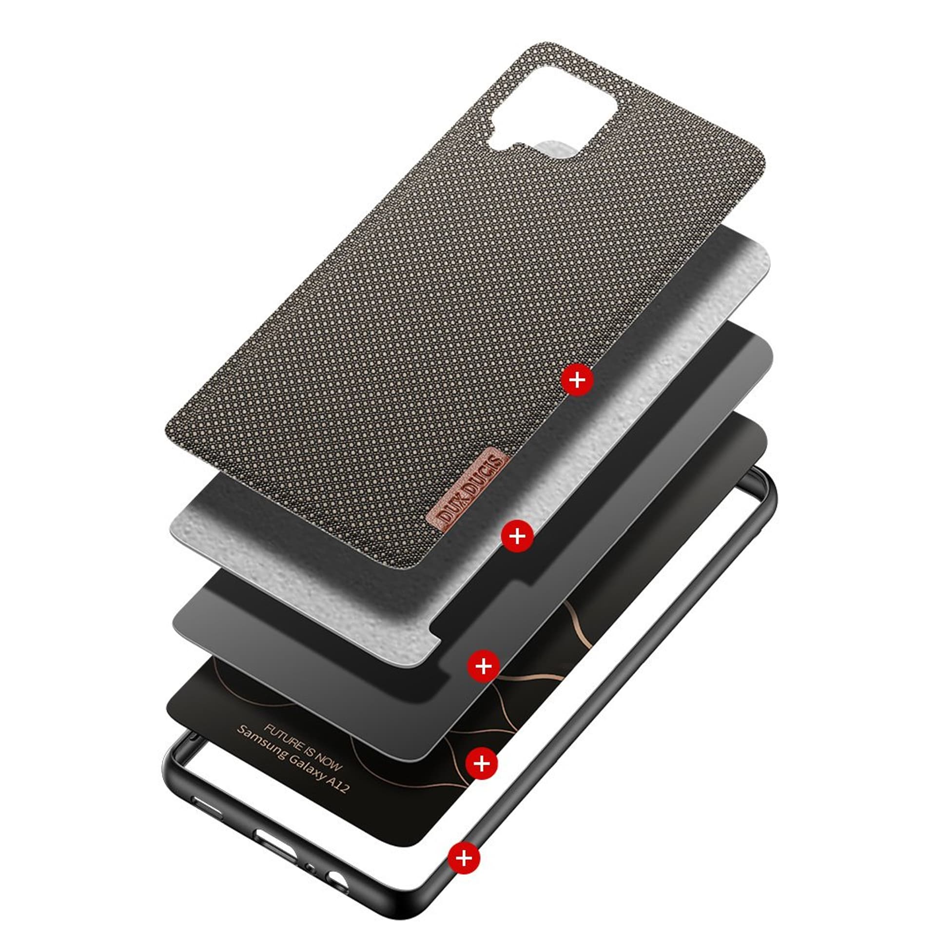 

Dux Ducis Fino etui pokrowiec pokryty nylonowym materiałem Samsung Galaxy A12 / Galaxy M12 zielony