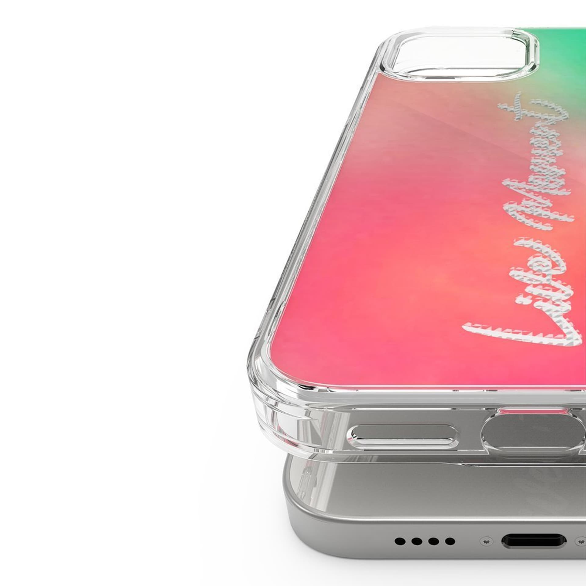 

Ringke Fusion Design pancerne etui pokrowiec z żelową ramką iPhone 12 mini różowo-zielony (GNAP0020)