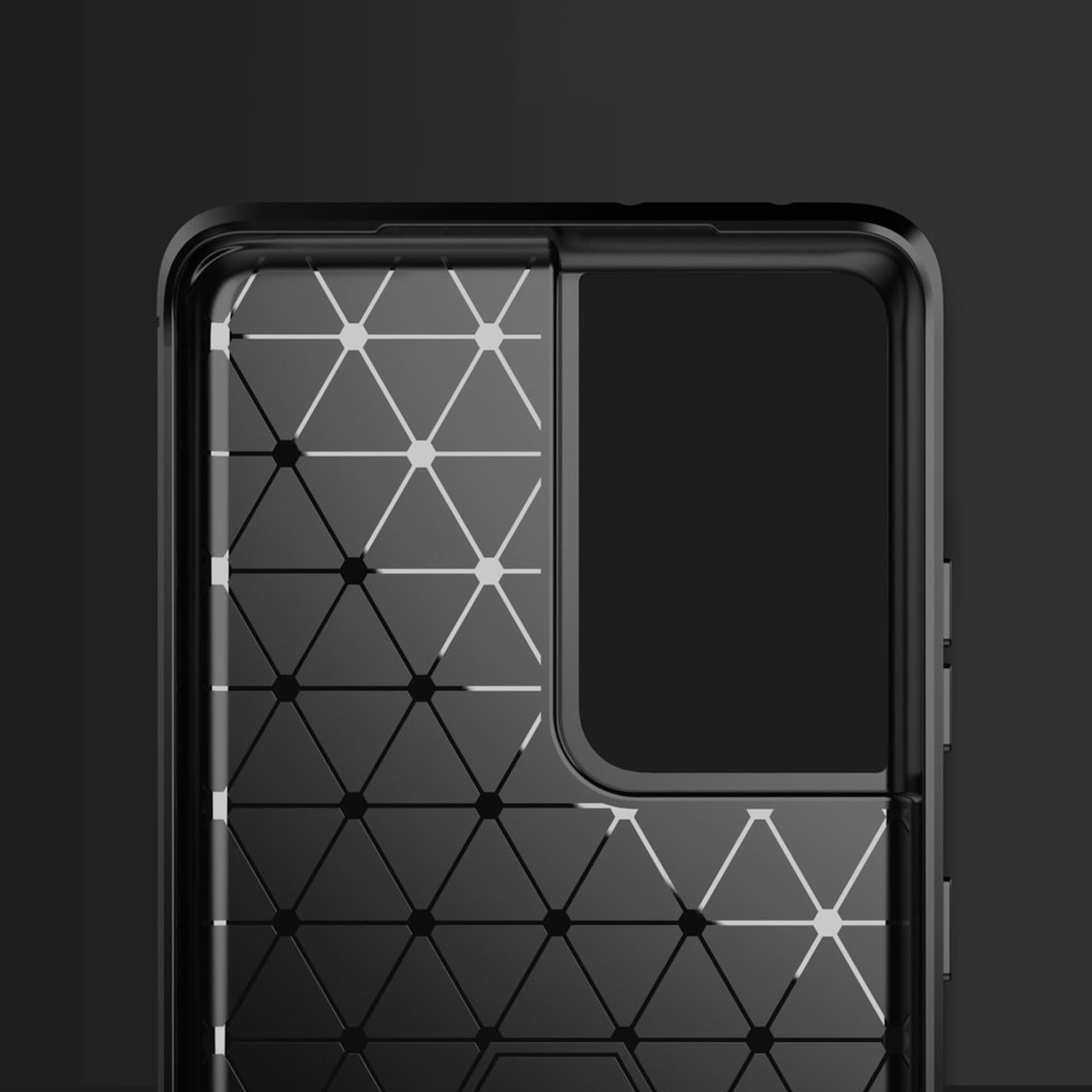 

Carbon Case elastyczne etui pokrowiec Samsung Galaxy S21 Ultra 5G czarny