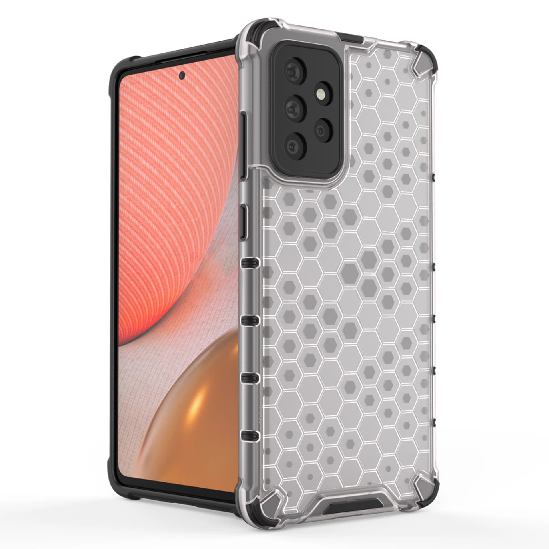 

Honeycomb etui pancerny pokrowiec z żelową ramką Samsung Galaxy A72 4G czarny