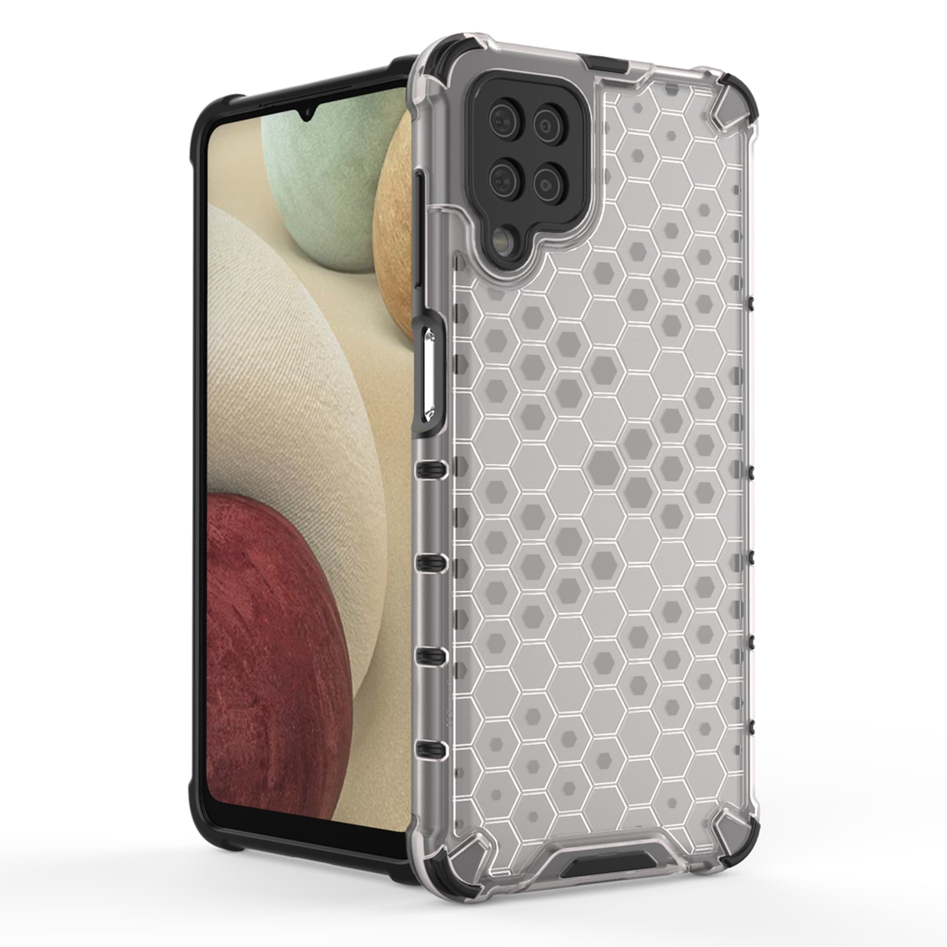 

Honeycomb etui pancerny pokrowiec z żelową ramką Samsung Galaxy A12 / Galaxy M12 czarny