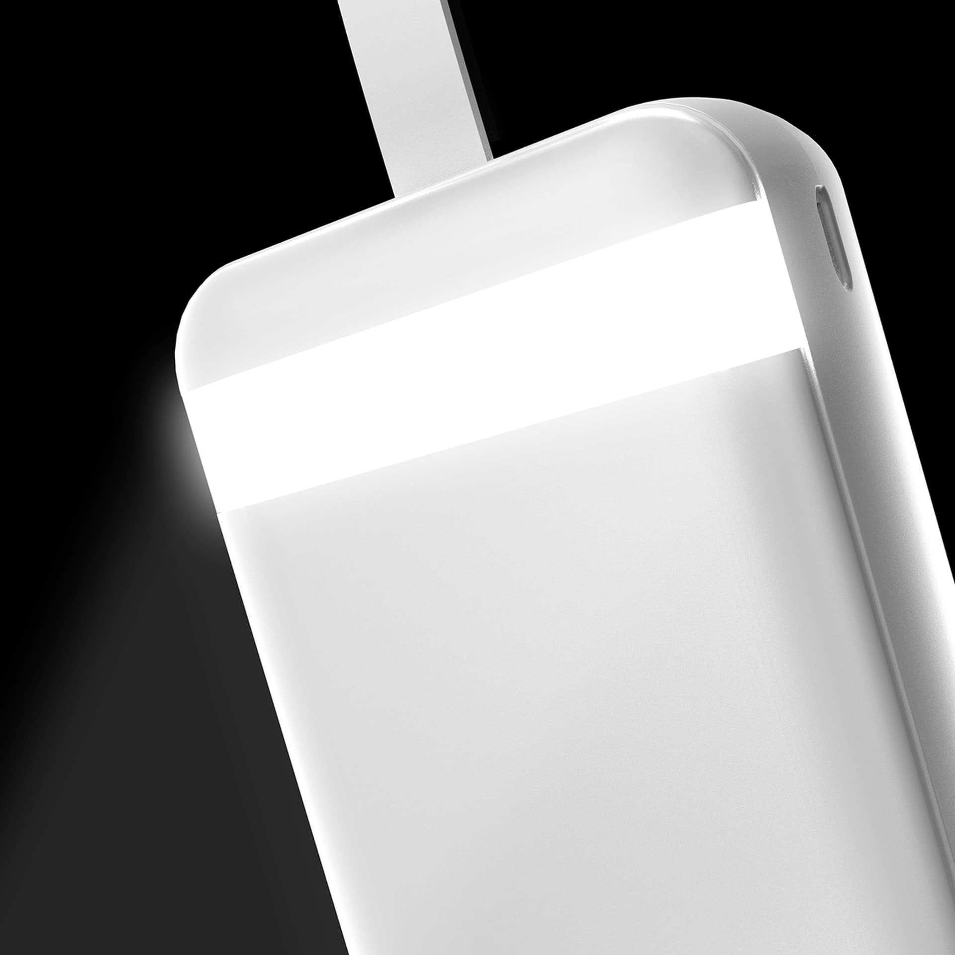 

Dudao powerbank 30000 mAh 2x USB / USB-C z lampką LED biały (K8s+ white)