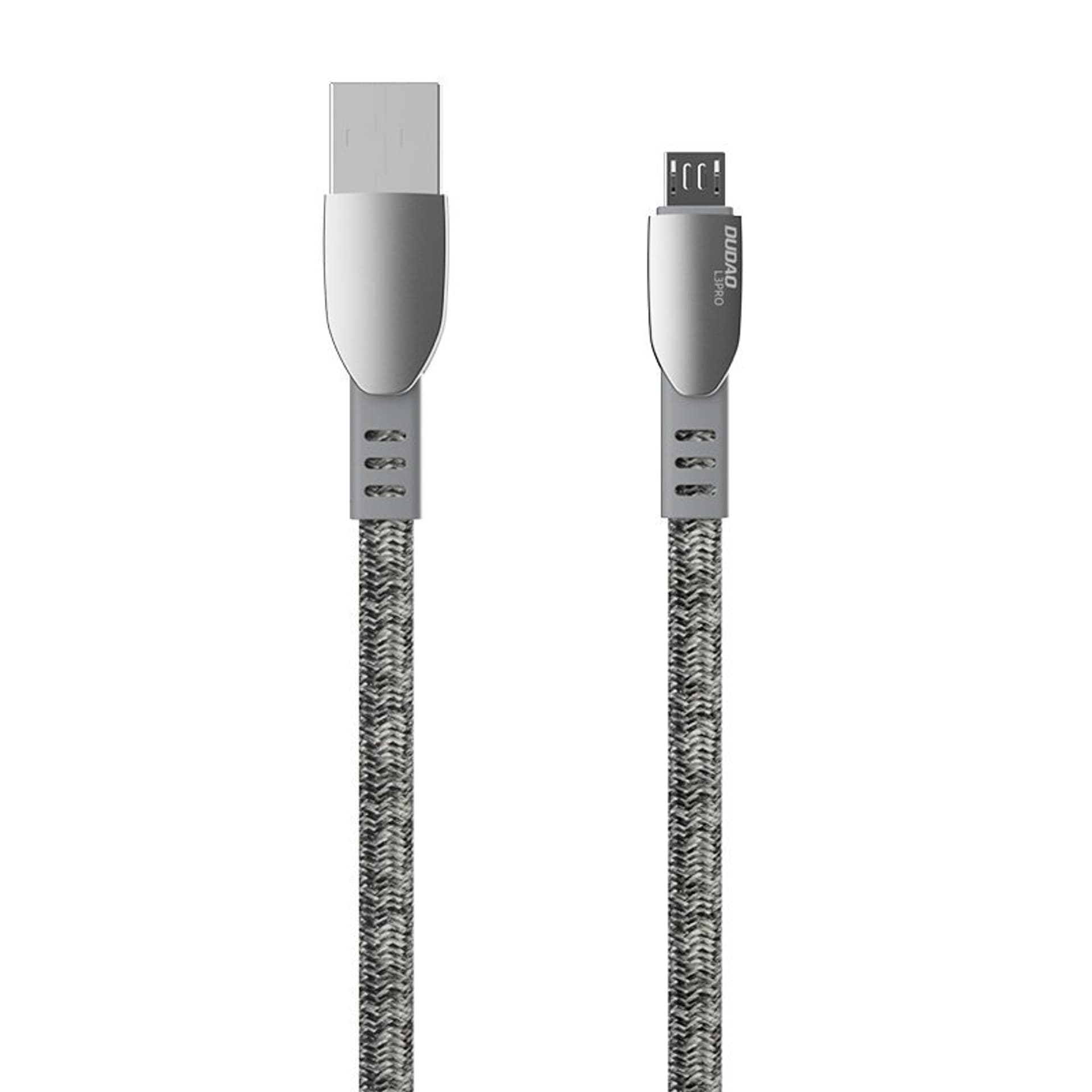 

Dudao kabel pleciony USB - micro USB 5 A 1 m szary (L3PROM gray)