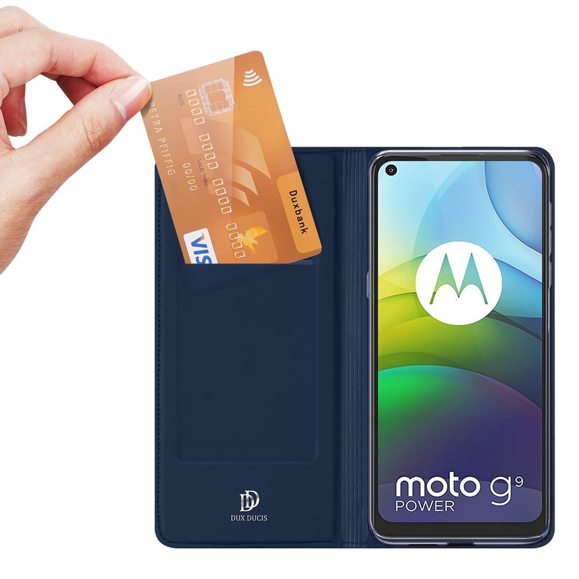 

DUX DUCIS Skin Pro kabura etui pokrowiec z klapką Motorola Moto G9 Power niebieski