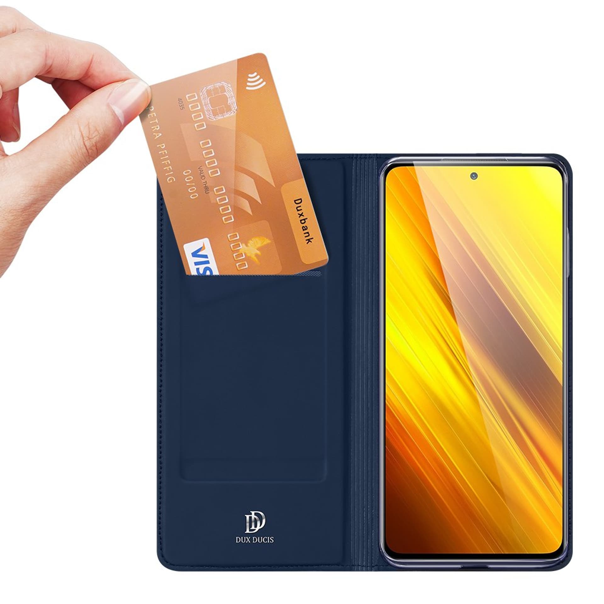 

DUX DUCIS Skin Pro kabura etui pokrowiec z klapką Xiaomi Poco M3 / Xiaomi Redmi 9T niebieski