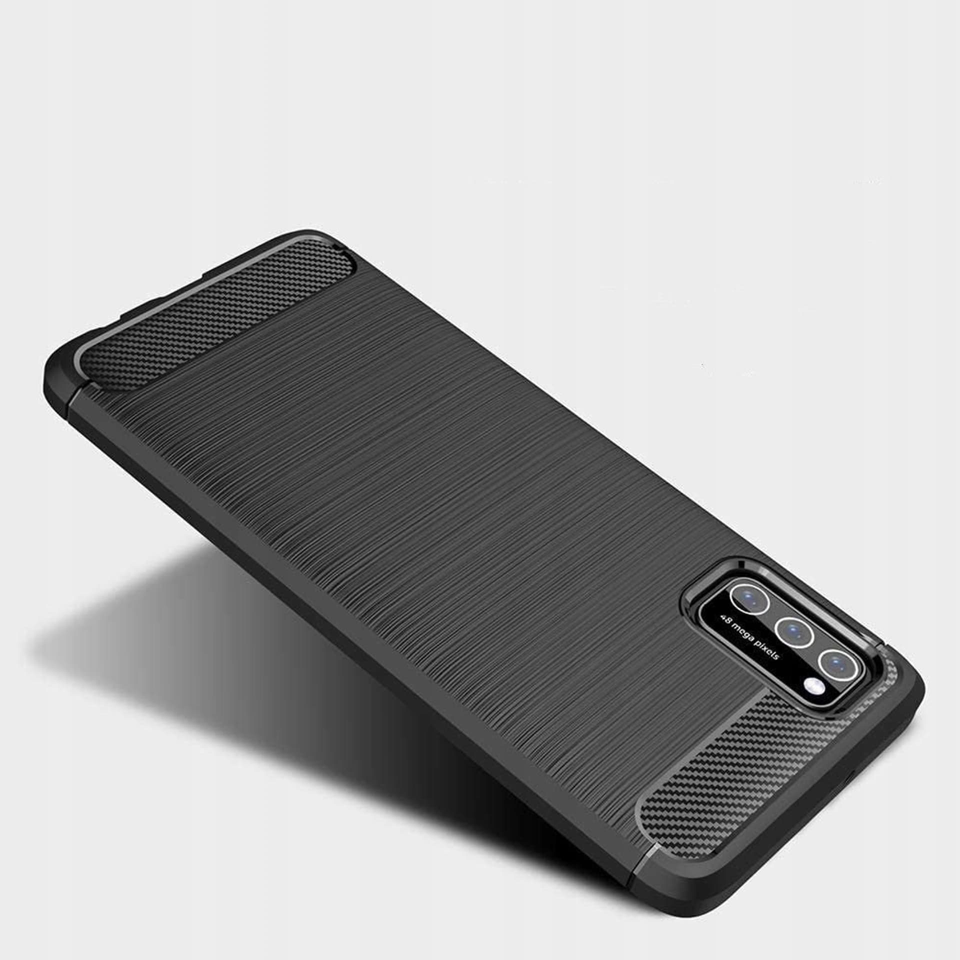 

Carbon Case elastyczne etui pokrowiec Xiaomi Poco M3 czarny