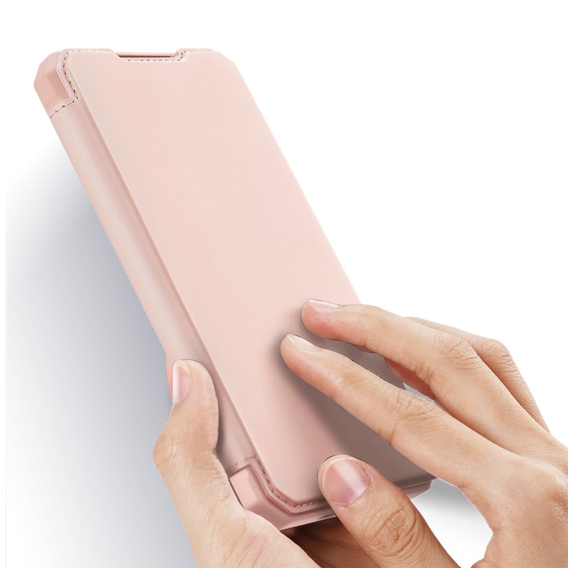

DUX DUCIS Skin X kabura etui pokrowiec z klapką Samsung Galaxy S21+ 5G (S21 Plus 5G) różowy, S21 plus 5g) różow