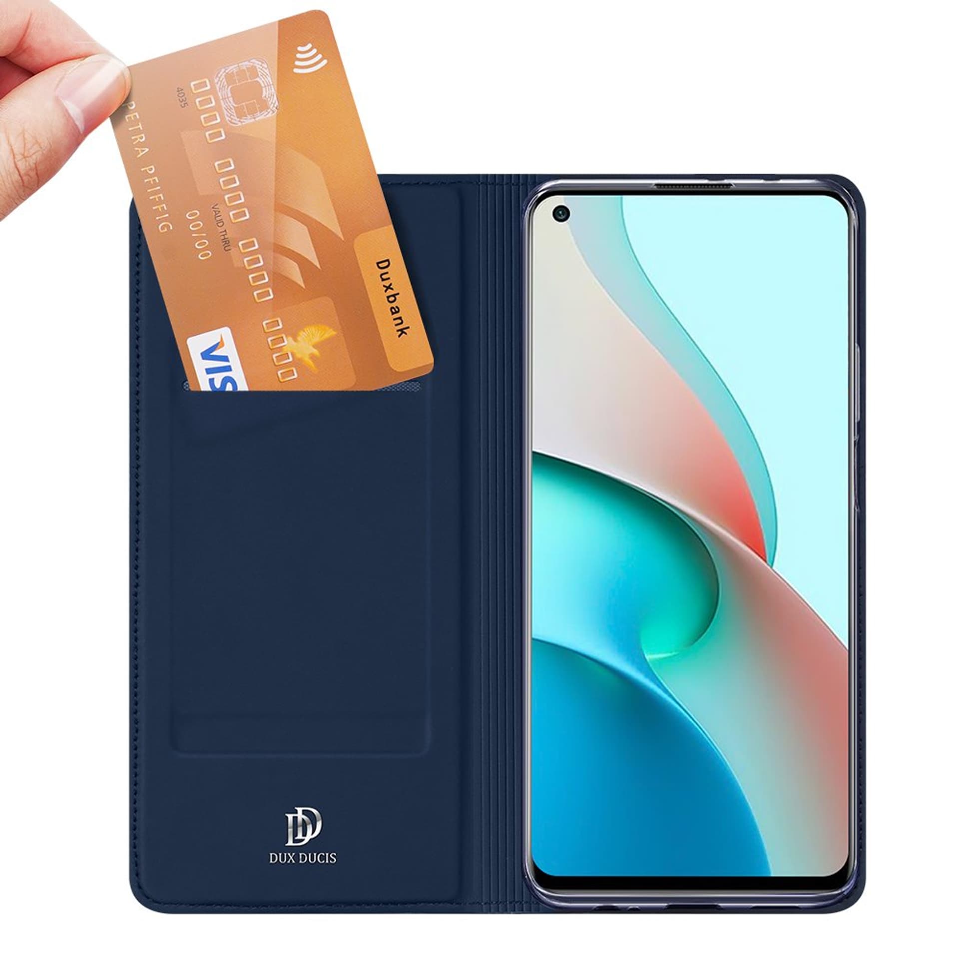 

DUX DUCIS Skin Pro kabura etui pokrowiec z klapką Xiaomi Redmi Note 9T 5G niebieski