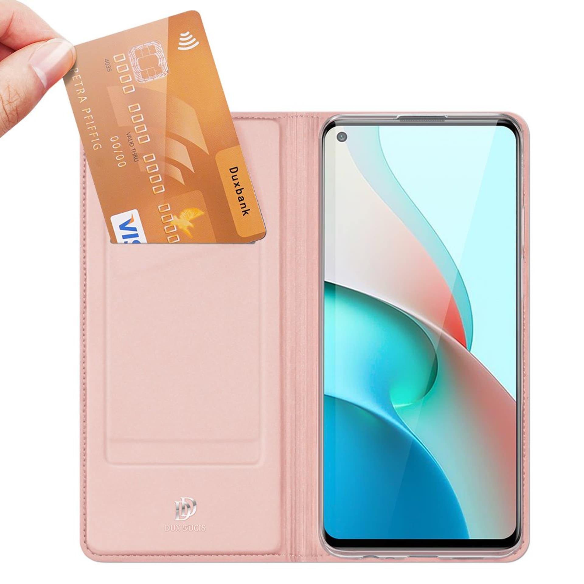 

DUX DUCIS Skin Pro kabura etui pokrowiec z klapką Xiaomi Redmi Note 9T 5G różowy